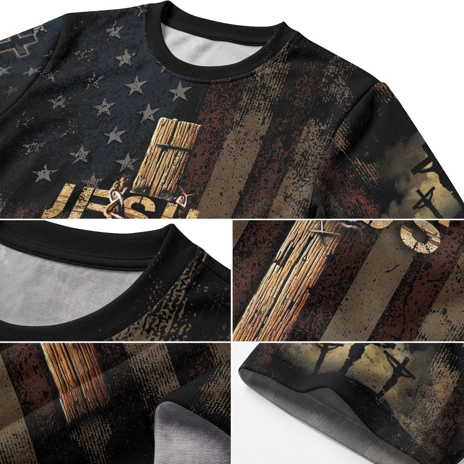 Only JESUS Saves American Faith, Freedom Shirts - Christian Tee Shirts for Men, RustField Co - Rust Field Wear