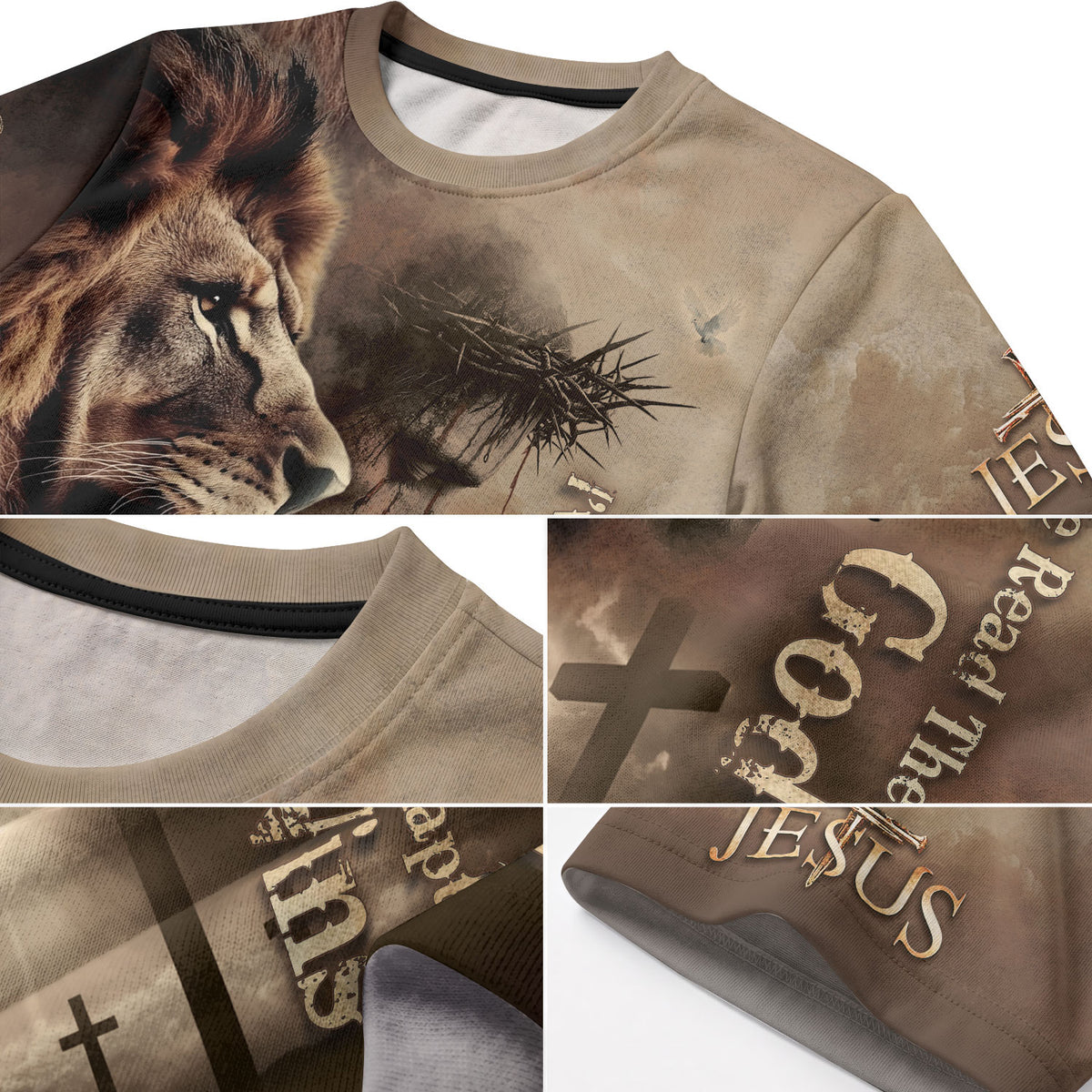 The Lion Watches God Wins Victory in Christ - RustField Co Freedom Shirts, Christian Tee Shirts for Men - Rust Field Wear