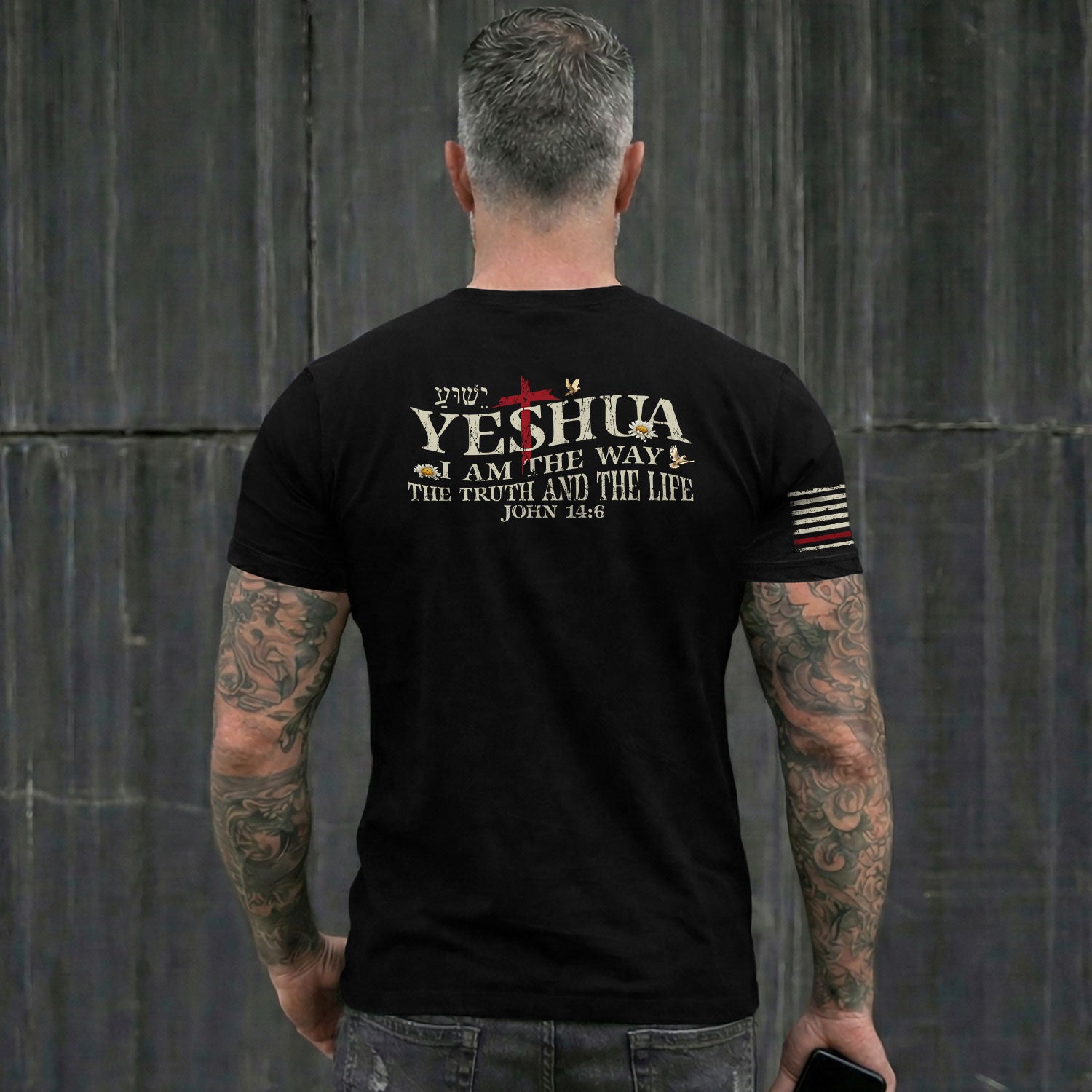 Yeshua The Way The Truth And The Life - Christian Shirts for Men, Faith Based Christian Tee Shirts - Rust Field Wear