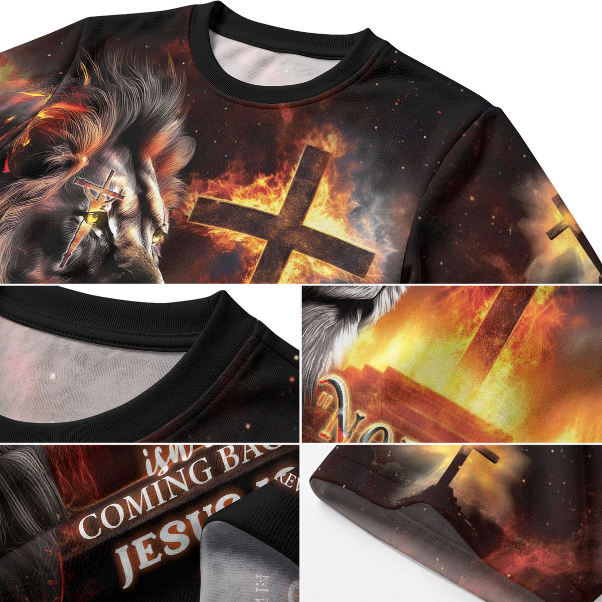 RustField Co Christian Tee Shirts - Jesus Is Coming Back Forged In Fire Cross And Lion, Freedom Shirts for Men - Rust Field Wear