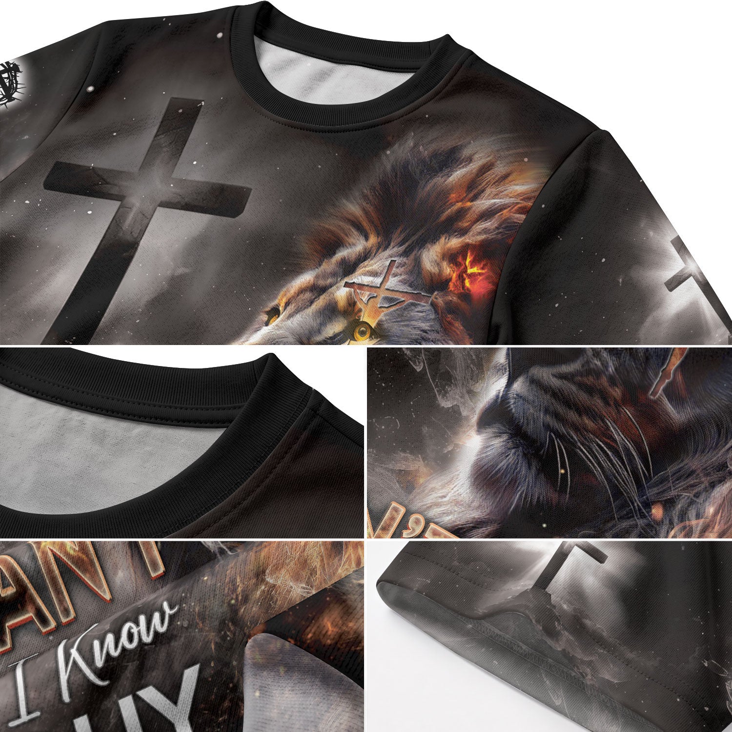 RustField Co, I Can't But He Can Fiery Lion Of Judah - Christian Tee Shirts for Men, Freedom Shirts - Rust Field Wear