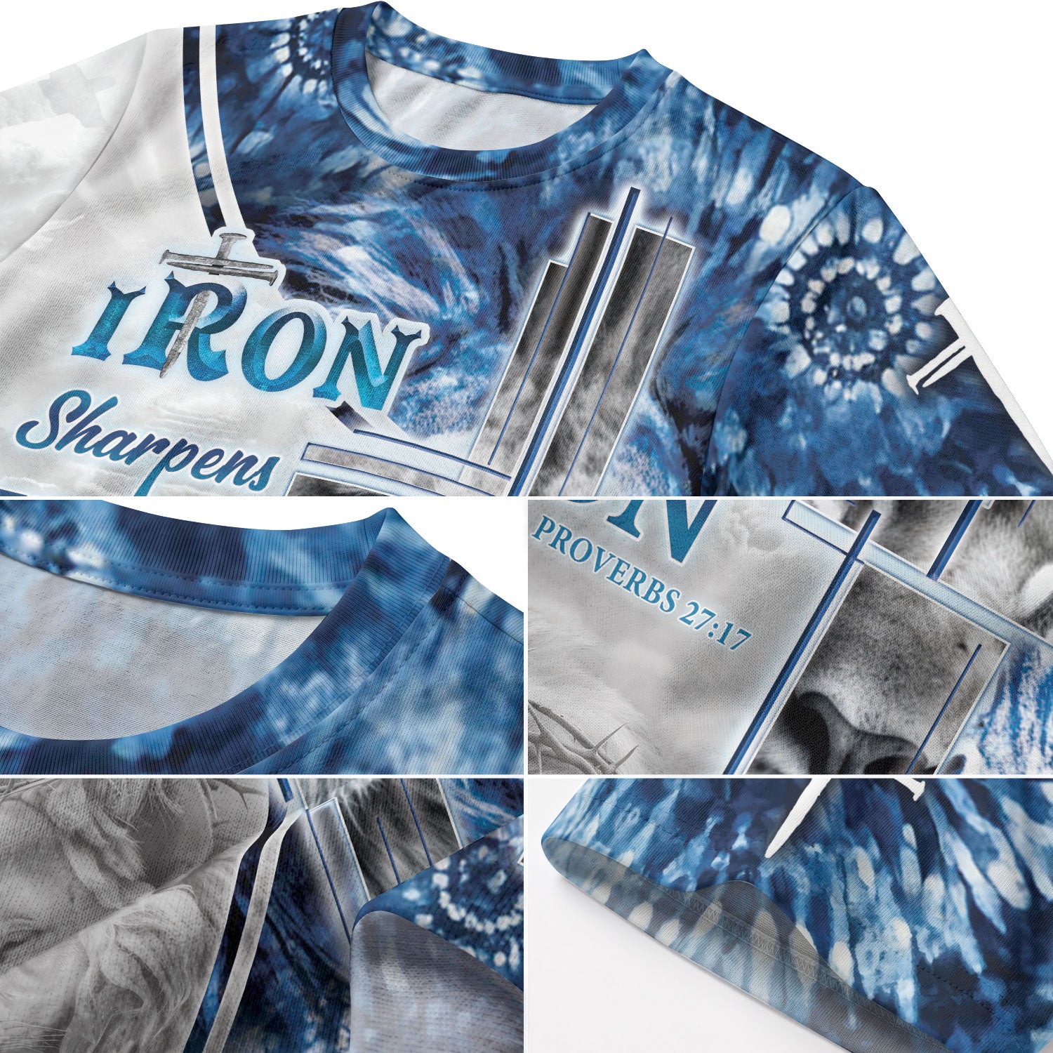 Christian Tee Shirts for Men, RustField Co - Iron Sharpens Iron Lion Cross, Freedom Shirts - Rust Field Wear