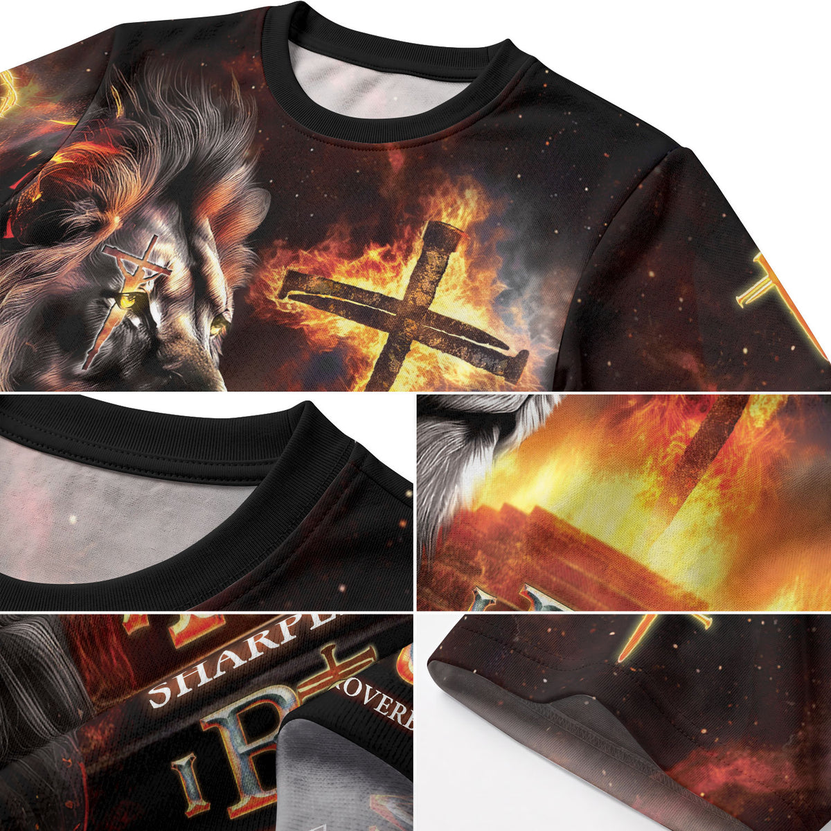 RustField Co Christian Tee Shirts - Iron Sharpens Iron Proverbs 27 17 Fiery Lion, Freedom Shirts for Men - Rust Field Wear