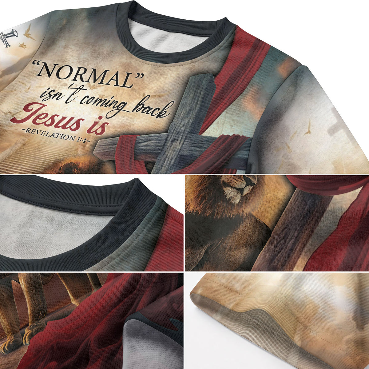 Revelation 1 4 Stairway To Heaven Lion Of Judah Christian Tee Shirts - Freedom Shirts for Men, RustField Co - Rust Field Wear