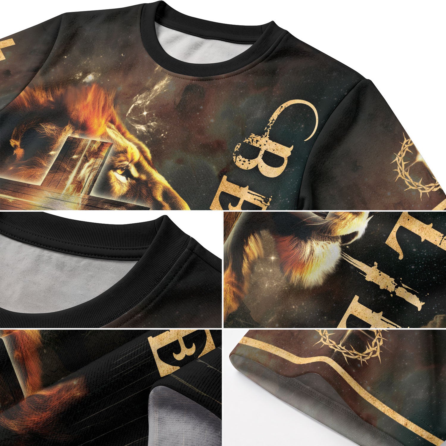 The Lion And The Cross Believe In Him - RustField Co Freedom Shirts, Christian Tee Shirts for Men - Rust Field Wear