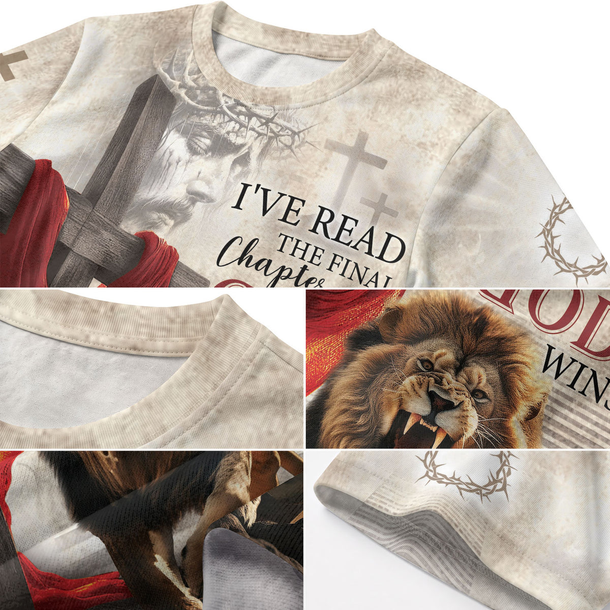 Freedom Shirts - I've Read The Final Chapter God Wins Lion Cross, Christian Tee Shirts for Men, RustField Co - Rust Field Wear