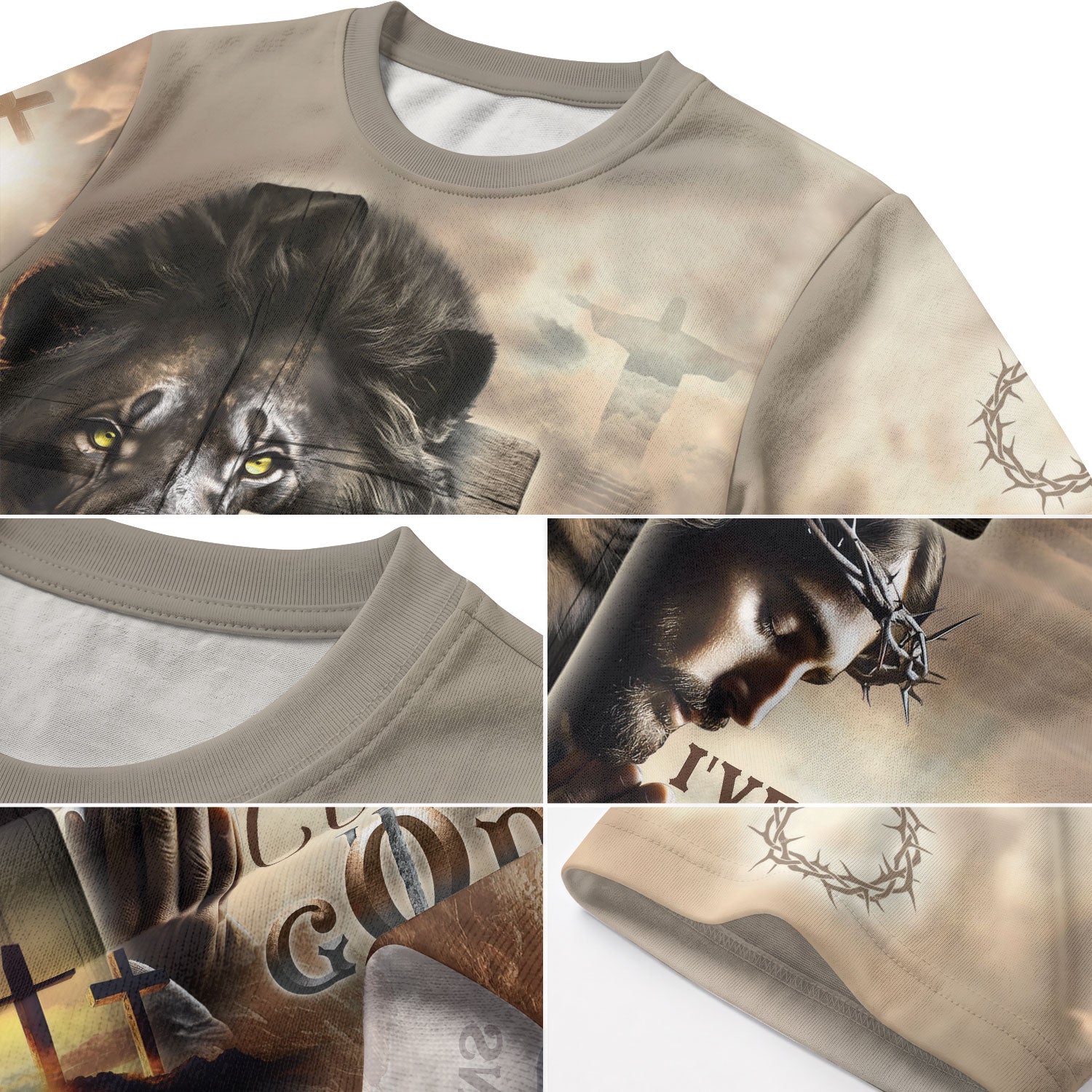 Praying Jesus and Cross Victory God Wins - RustField Co Freedom Shirts, Christian Tee Shirts for Men - Rust Field Wear