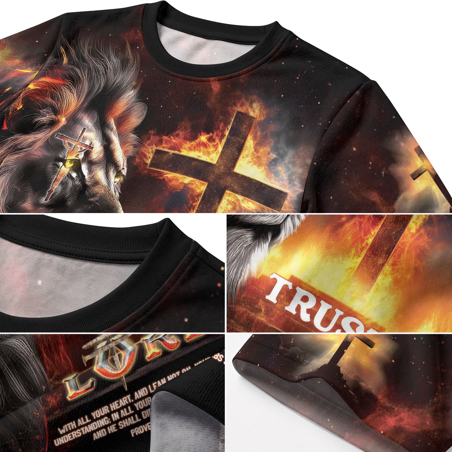 RustField Co, Trust in the Lord Proverbs 3 5 6 Cross - Christian Tee Shirts for Men, Freedom Shirts - Rust Field Wear