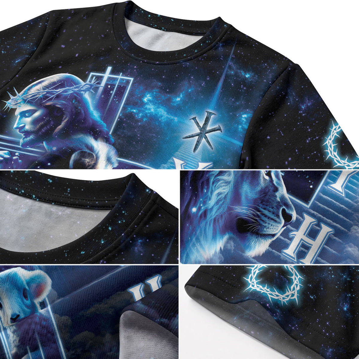 Christian Tee Shirts, YHWH Jesus Lion and Lamb Stairway to Heaven - Freedom Shirts for Men, RustField Co - Rust Field Wear