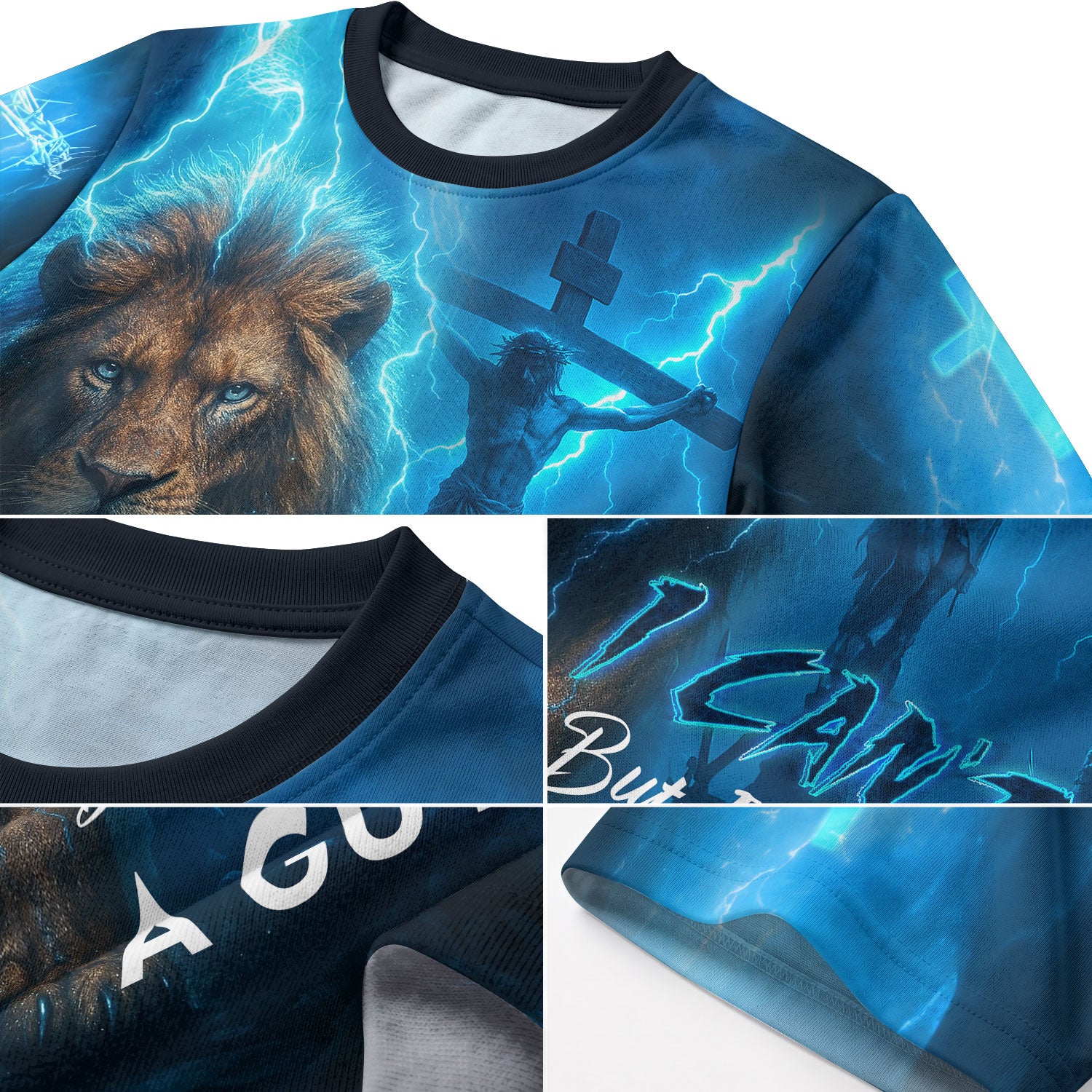 RustField Co, I Can't But I Know A Guy Lightning Lion of Judah Armor - Christian Tee Shirts for Men, Freedom Shirts - Rust Field Wear