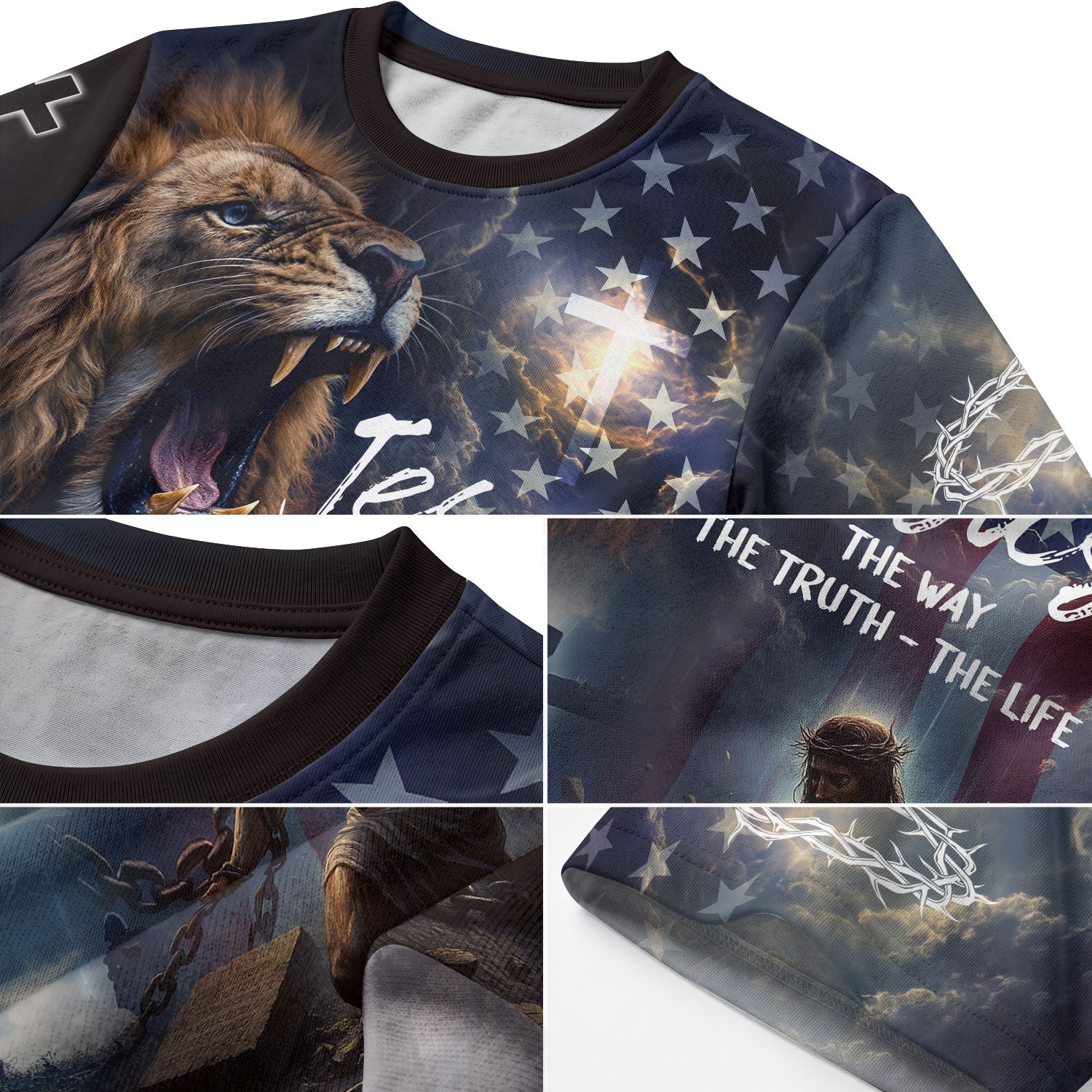 Jesus The Way The Truth The Life Lion Eternal Glory Edition, Freedom Shirts - Christian Tee Shirts for Men, RustField Co - Rust Field Wear