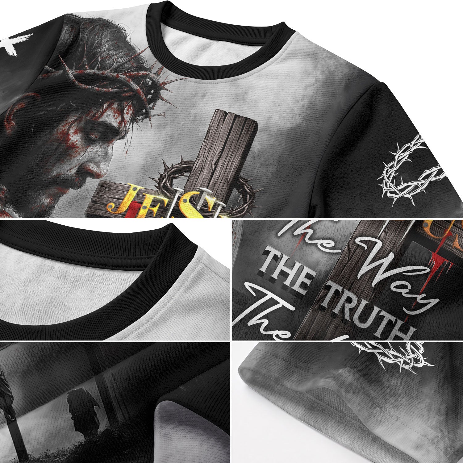 Christian Tee Shirts, Jesus The Way The Truth The Life Blood Redemption - Freedom Shirts for Men, RustField Co - Rust Field Wear