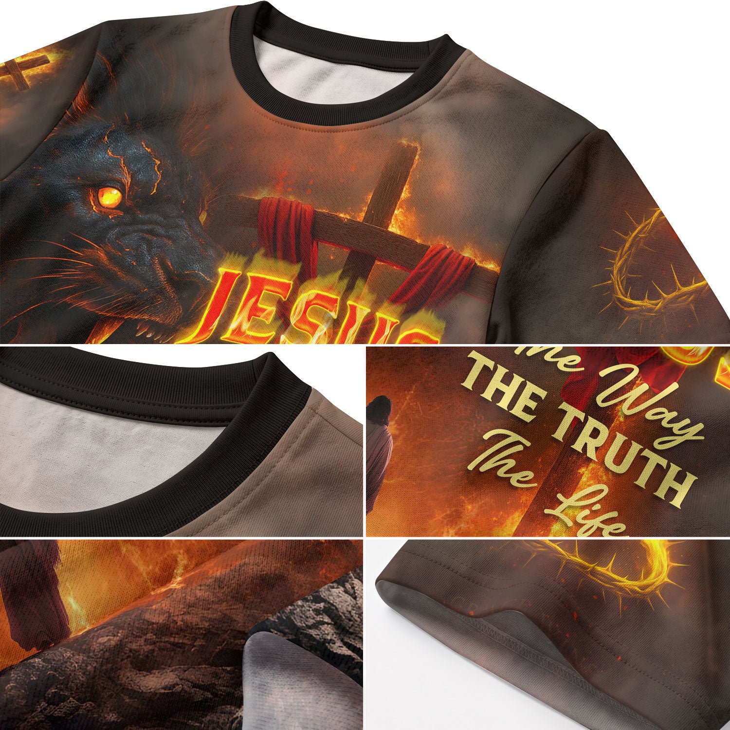 Jesus The Way The Truth The Life Lion of Judah - Christian Tee Shirts for Men, Freedom Shirts, RustField Co - Rust Field Wear