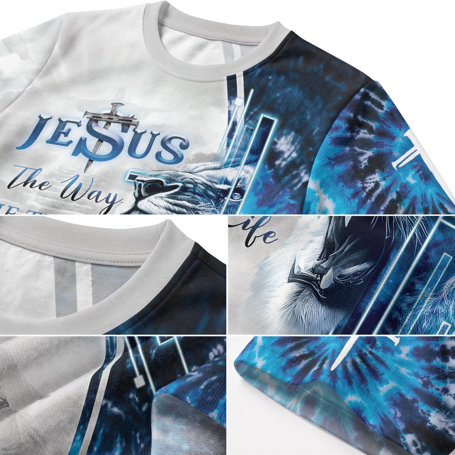 Christian Tee Shirts for Men, RustField Co - The Way The Truth The Life John 14 6 Roaring Lion, Freedom Shirts - Rust Field Wear