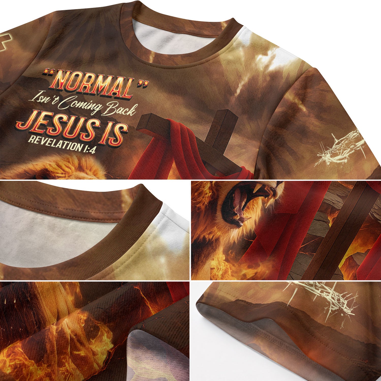 Revelation Glory Jesus Is Coming Back Lion and Cross - Christian Tee Shirts for Men, Freedom Shirts, RustField Co - Rust Field Wear