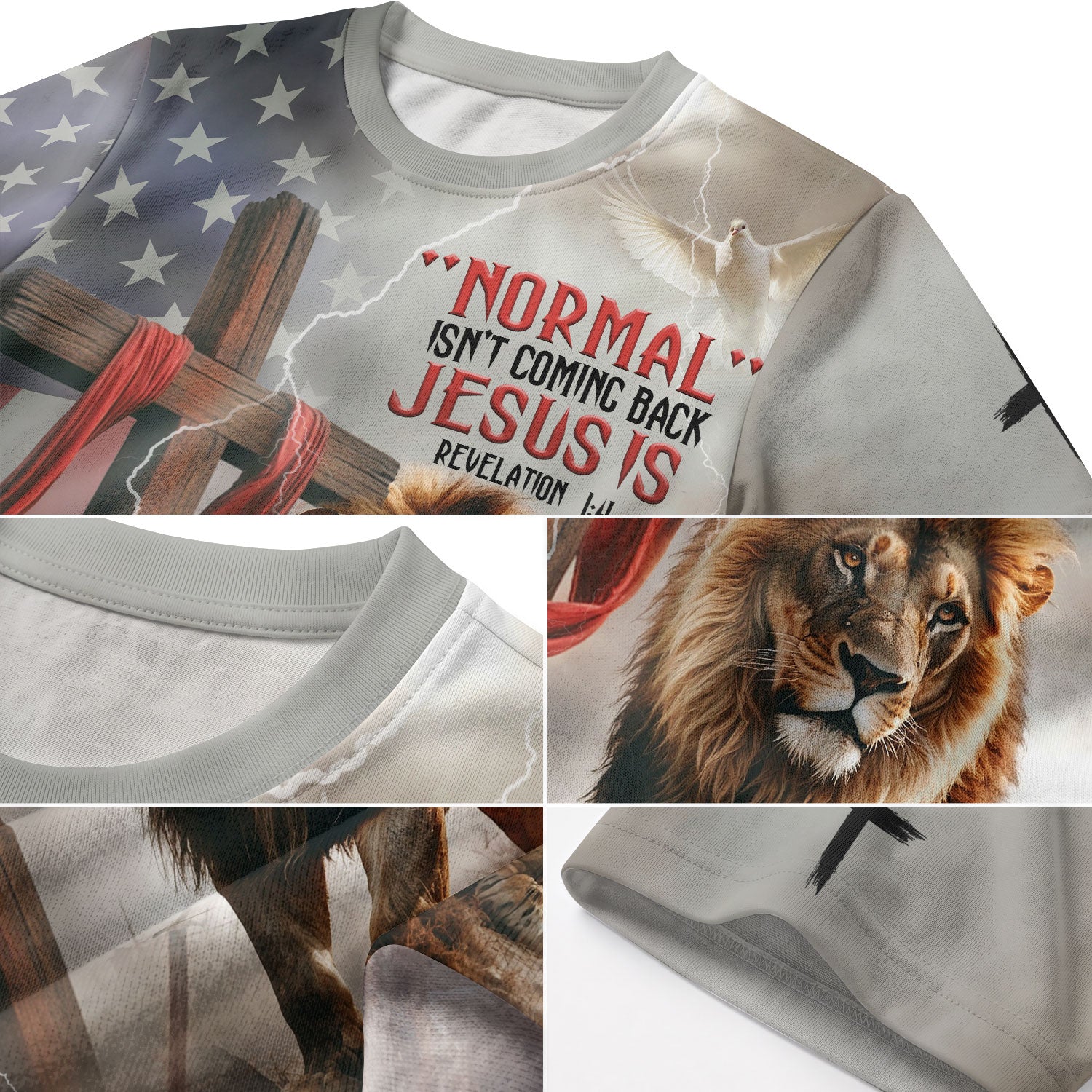 Freedom Shirts - Revelation Freedom Jesus Is Coming Back Lion and Cross, Christian Tee Shirts for Men, RustField Co - Rust Field Wear
