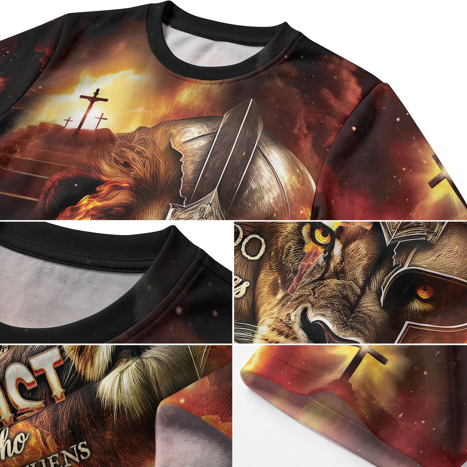 I Can Do All Things Through Christ Lion Warrior Cross - Christian Tee Shirts for Men, Freedom Shirts, RustField Co - Rust Field Wear