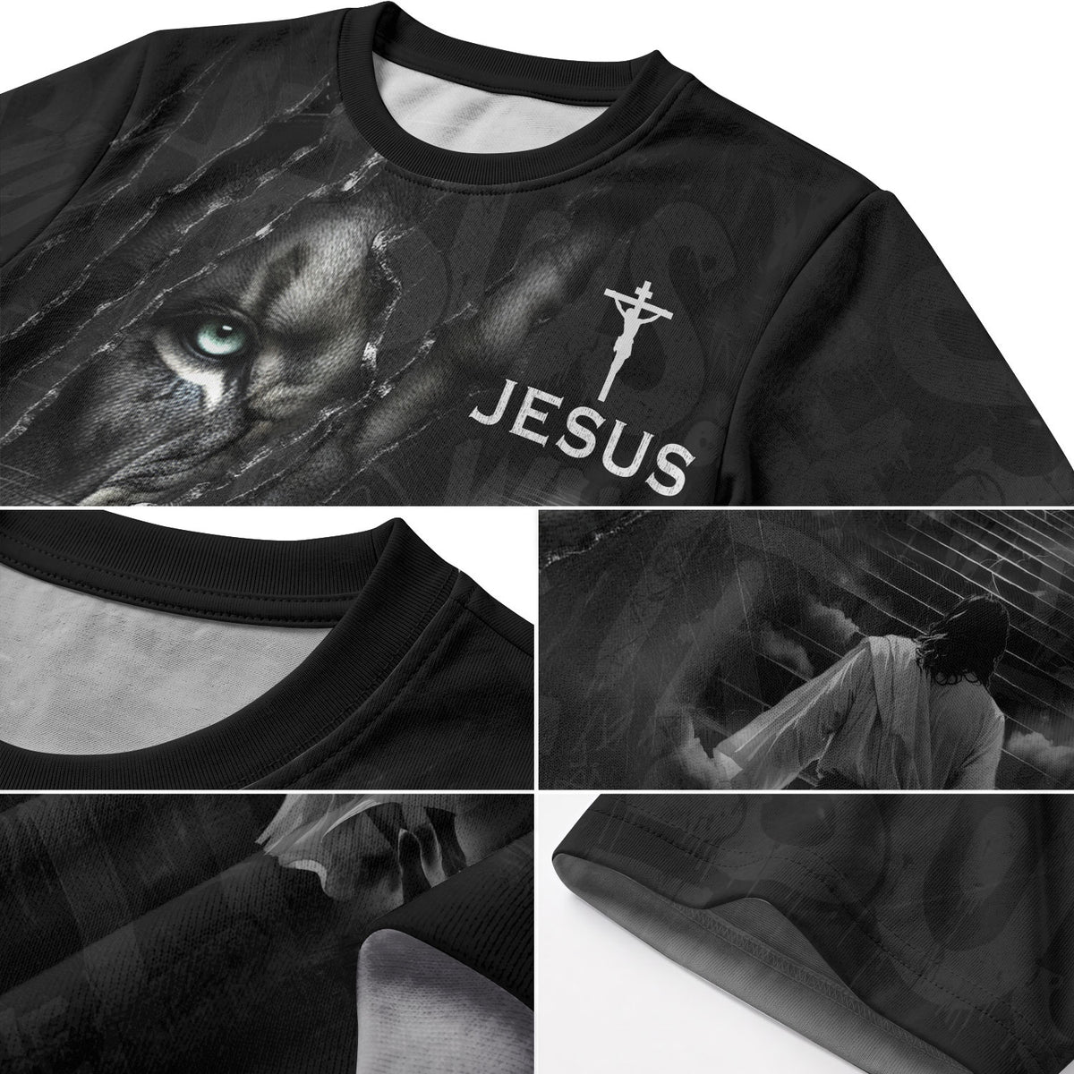 RustField Co Freedom Shirts - Jesus The Way The Truth The Life Lion Eye Cross, Christian Tee Shirts for Men - Rust Field Wear