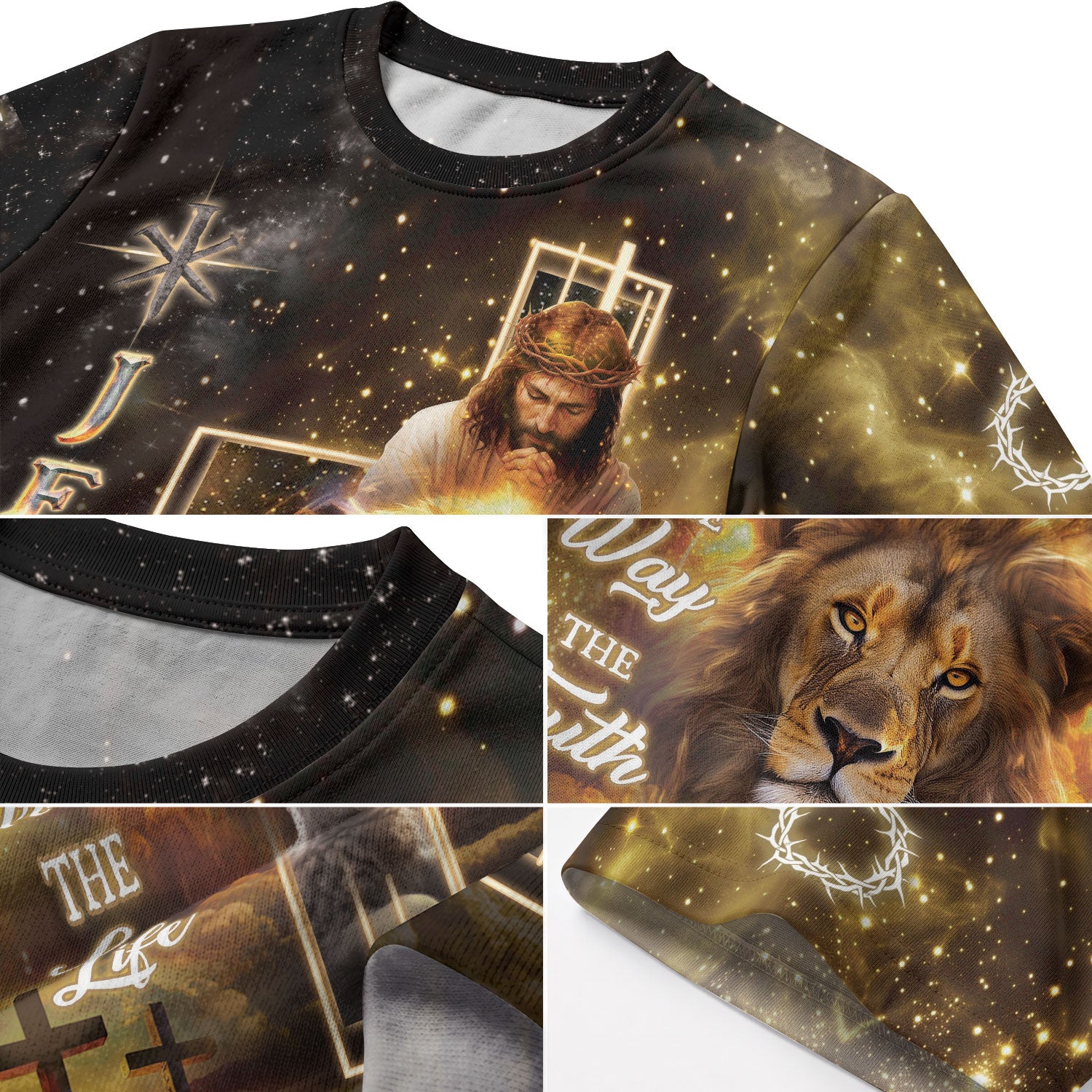Freedom Shirts - Jesus The Way The Truth The Life Cross Lion Lamb, Christian Tee Shirts for Men, RustField Co - Rust Field Wear
