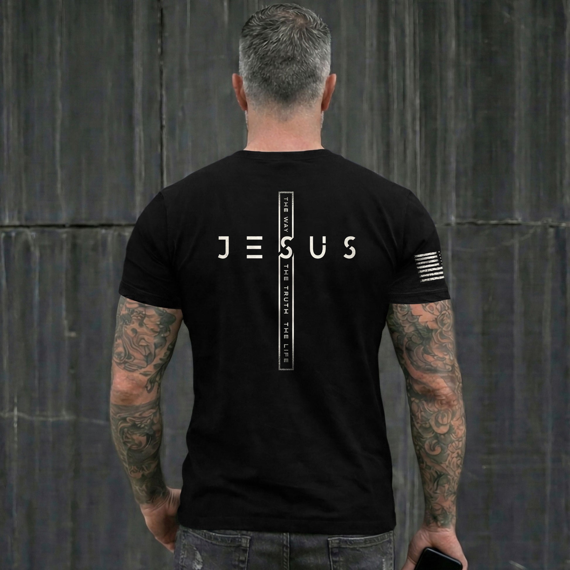 Jesus Cross The Way The Truth The Life Christian Faith, Christian Shirts for Men - Christian Tee Shirts - Rust Field Wear