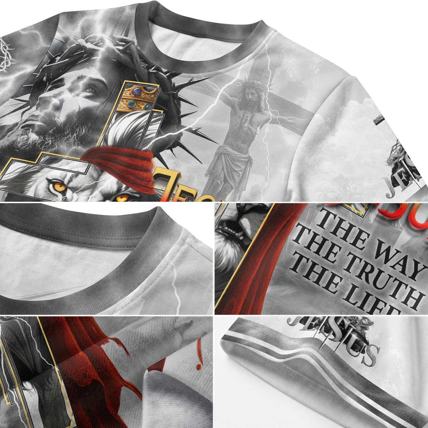 RustField Co Freedom Shirts - Jesus The Way The Truth The Life Lion Crown, Christian Tee Shirts for Men - Rust Field Wear