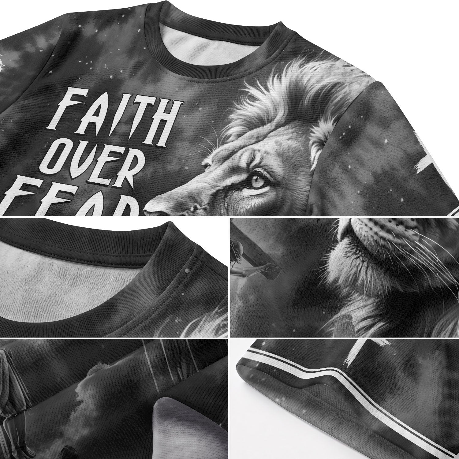 Freedom Shirts - Faith Over Fear Lion of Judah Jesus, Christian Tee Shirts for Men, RustField Co - Rust Field Wear