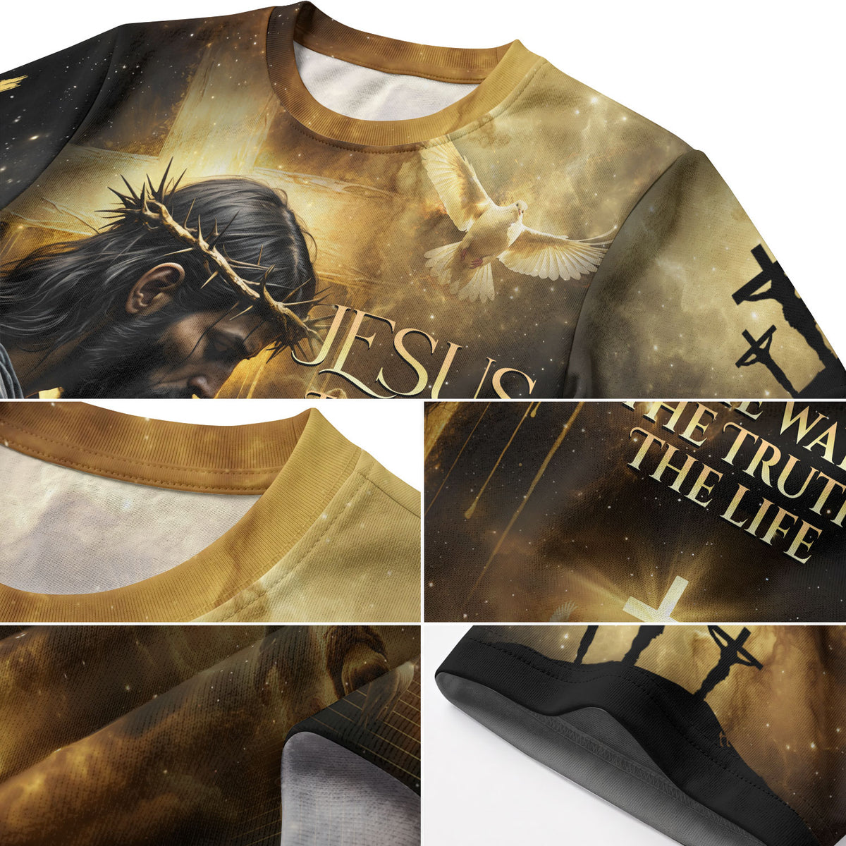 RustField Co Freedom Shirts - Crown of Thorns Jesus And Lion Of Judah The Way The Truth The Life, Christian Tee Shirts for Men - Rust Field Wear