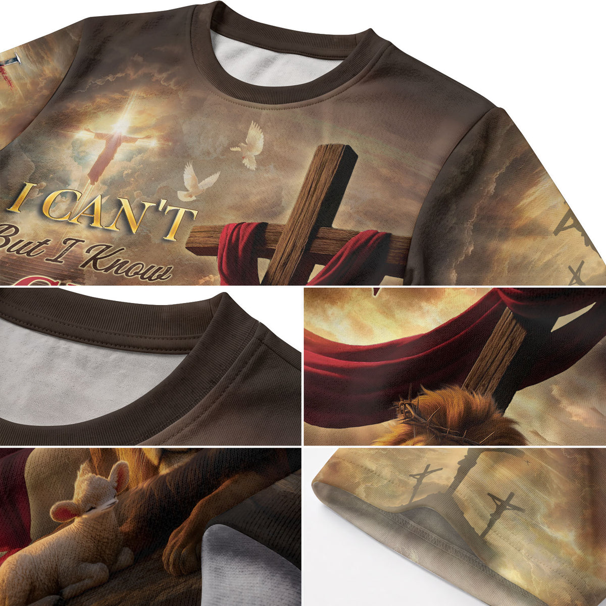 Freedom Shirts for Men, I Can't But I Know A Guy Jesus Lion Cross - Christian Tee Shirts, RustField Co - Rust Field Wear