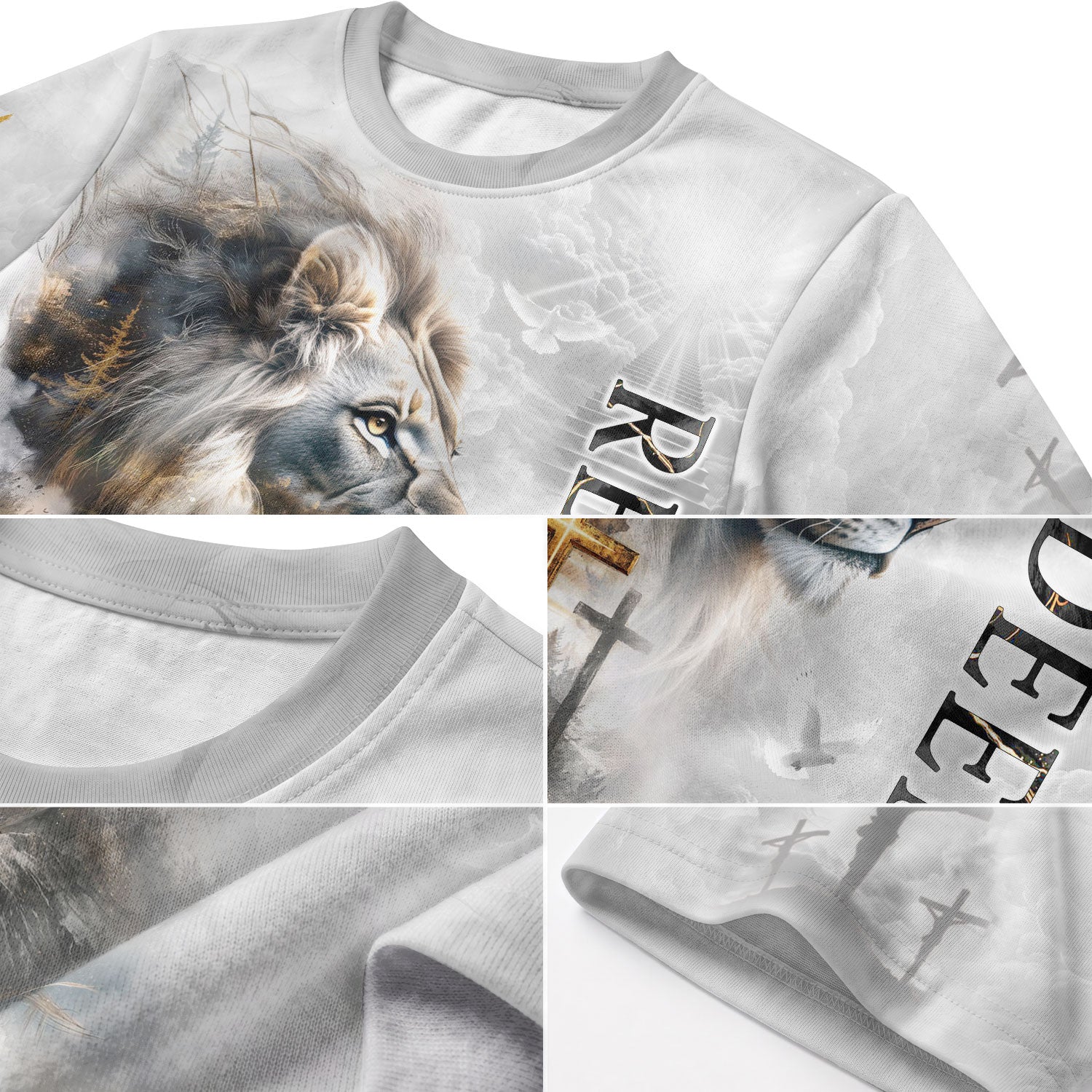 Freedom Shirts - Redeemed Lion Cross Heaven, Christian Tee Shirts for Men, RustField Co - Rust Field Wear