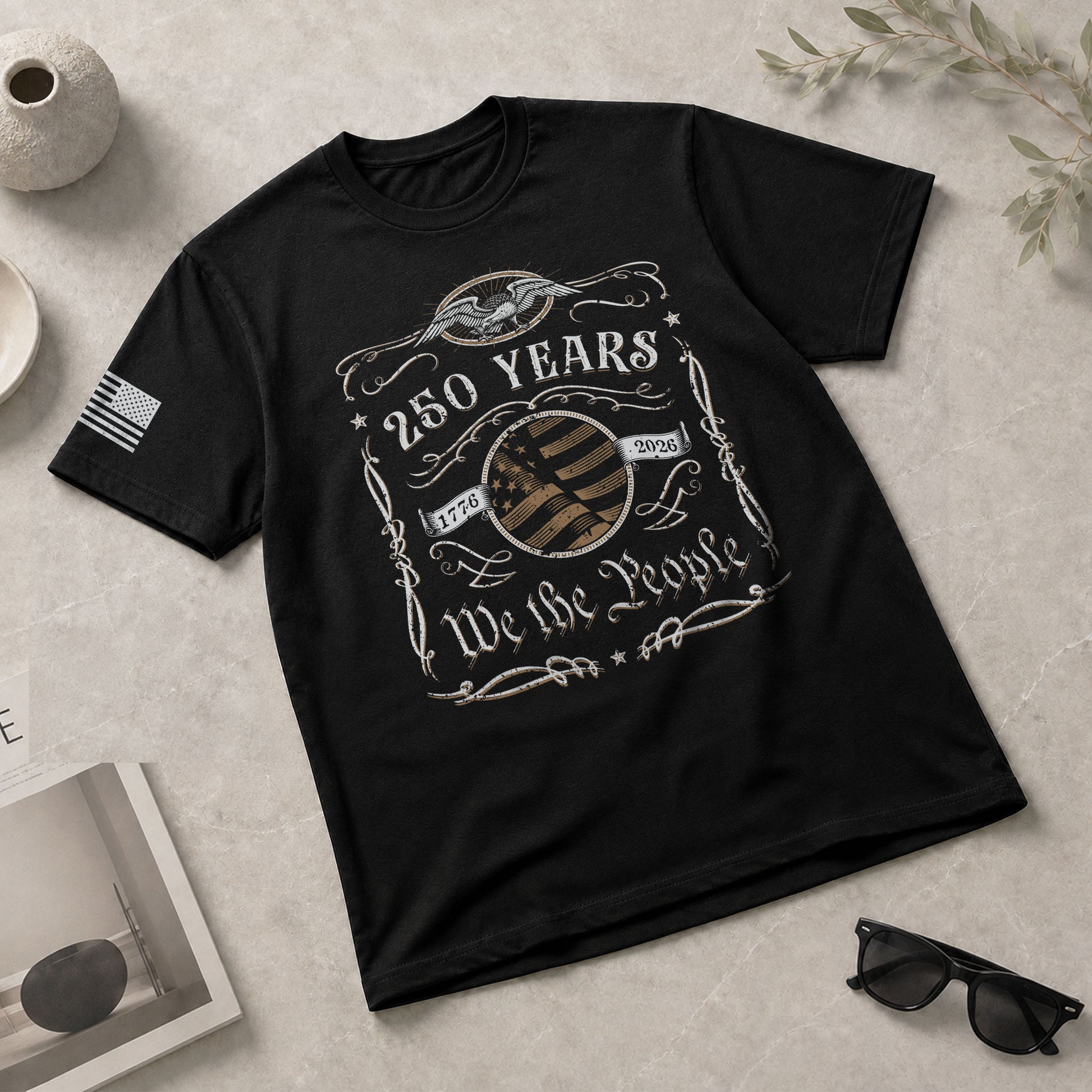 250 Years American Heritage Shirt – Vintage USA Independence Tee 1776–2026 - Rust Field Wear