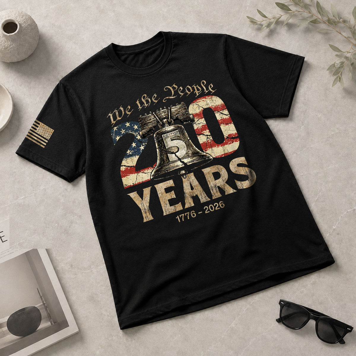 USA 250th Anniversary Shirt 1776-2026 Liberty Bell We The People Patriotic for Men - Rust Field Wear