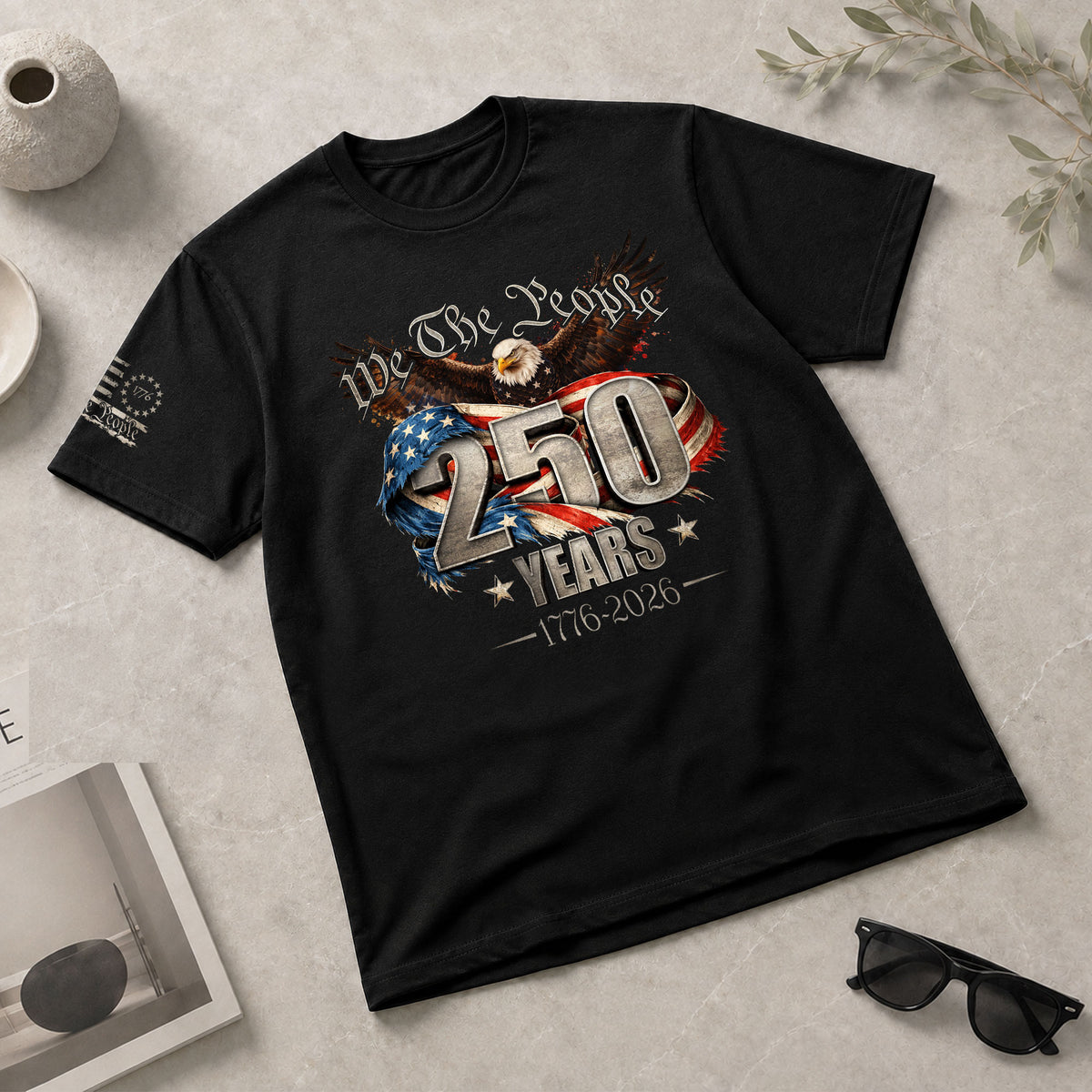 USA 250th Anniversary Shirt 1776-2026 We The People Eagle Patriotic America - Rust Field Wear