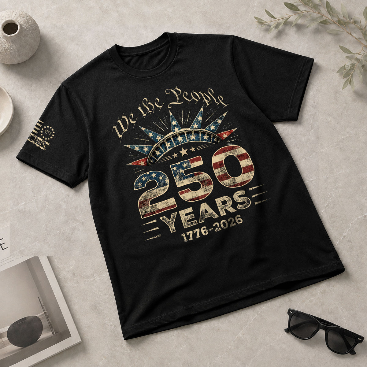 USA 250th Anniversary Shirt 1776-2026 We The People Liberty Crown Patriotic - Rust Field Wear