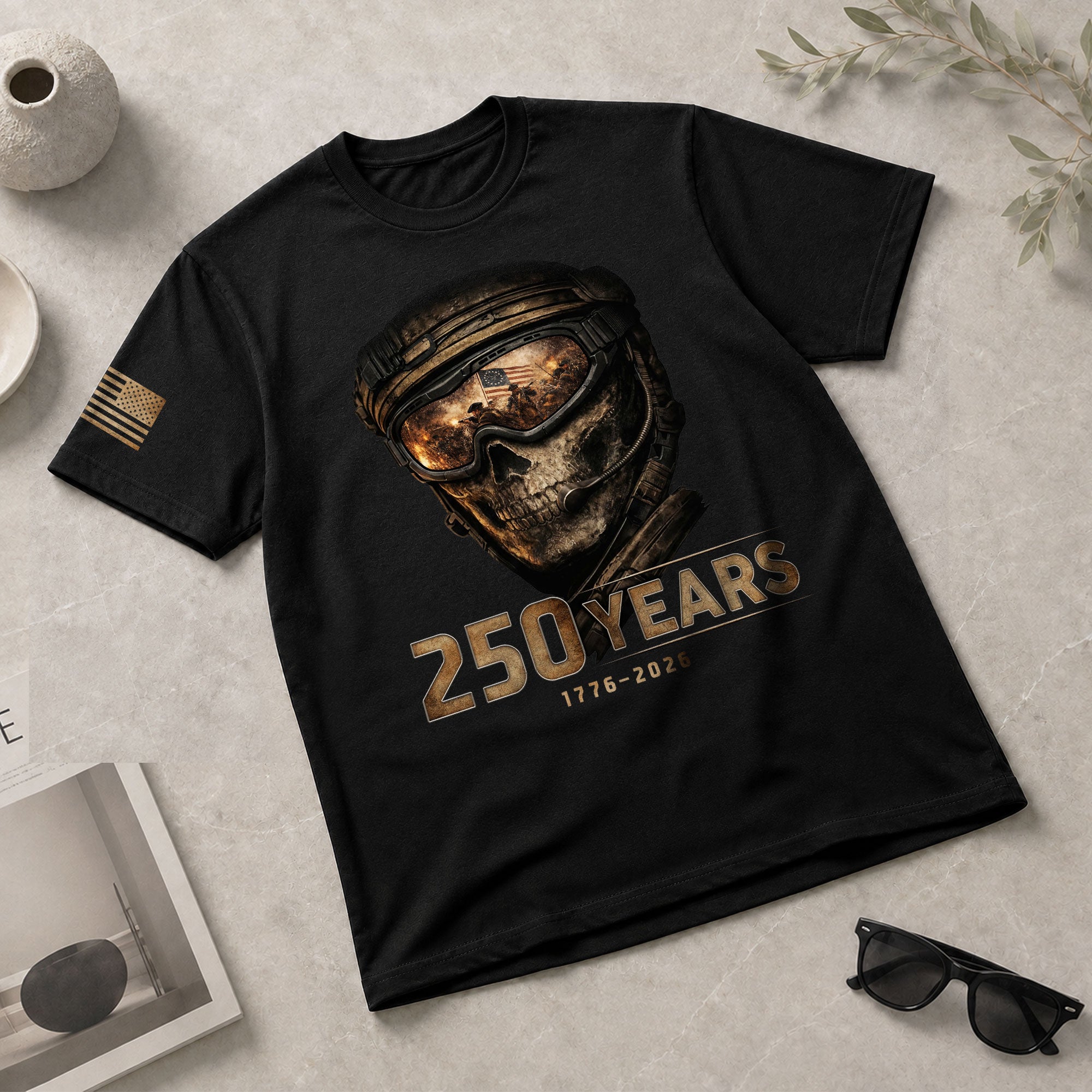 USA 250th Anniversary 250 Years Shirt 1776-2026 Past and Present Freedom Patriotic - Rust Field Wear