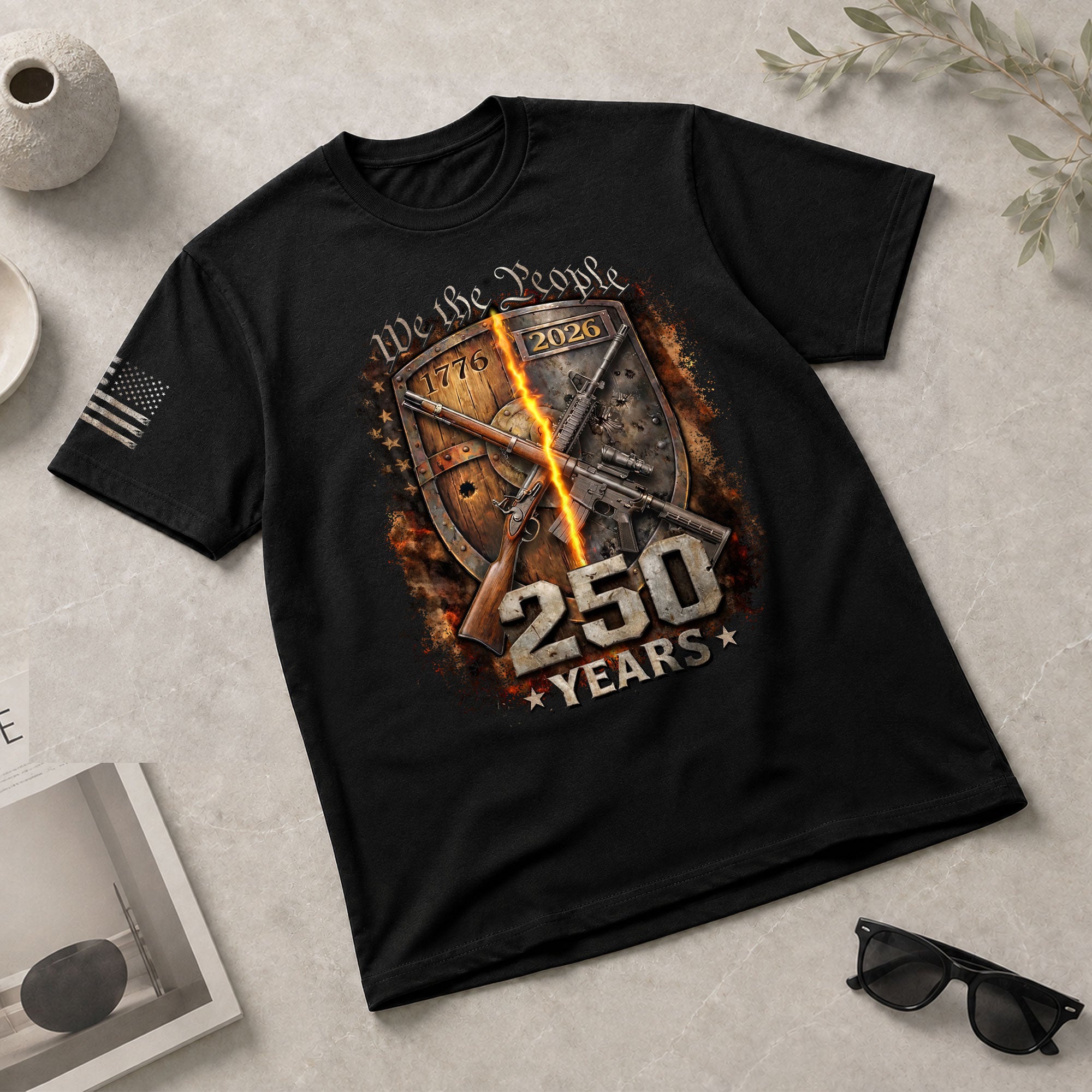 USA 250th Anniversary 250 Years Shirt 1776-2026 Forged in Liberty We The People Mental Strength Patriotic - Rust Field Wear