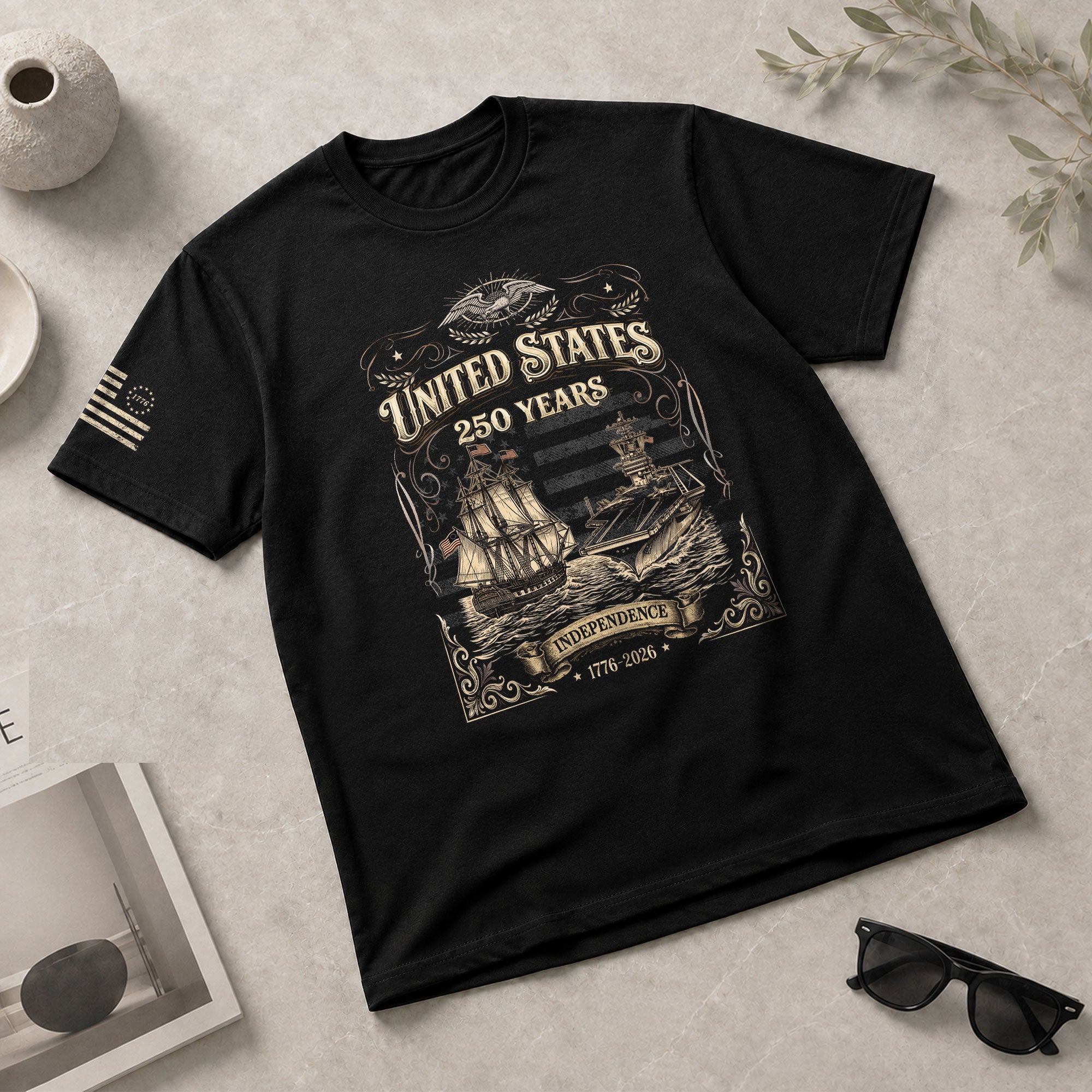 USA 250 Years Anniversary Shirt 1776–2026, Freedom Heritage Apparel - Rust Field Wear