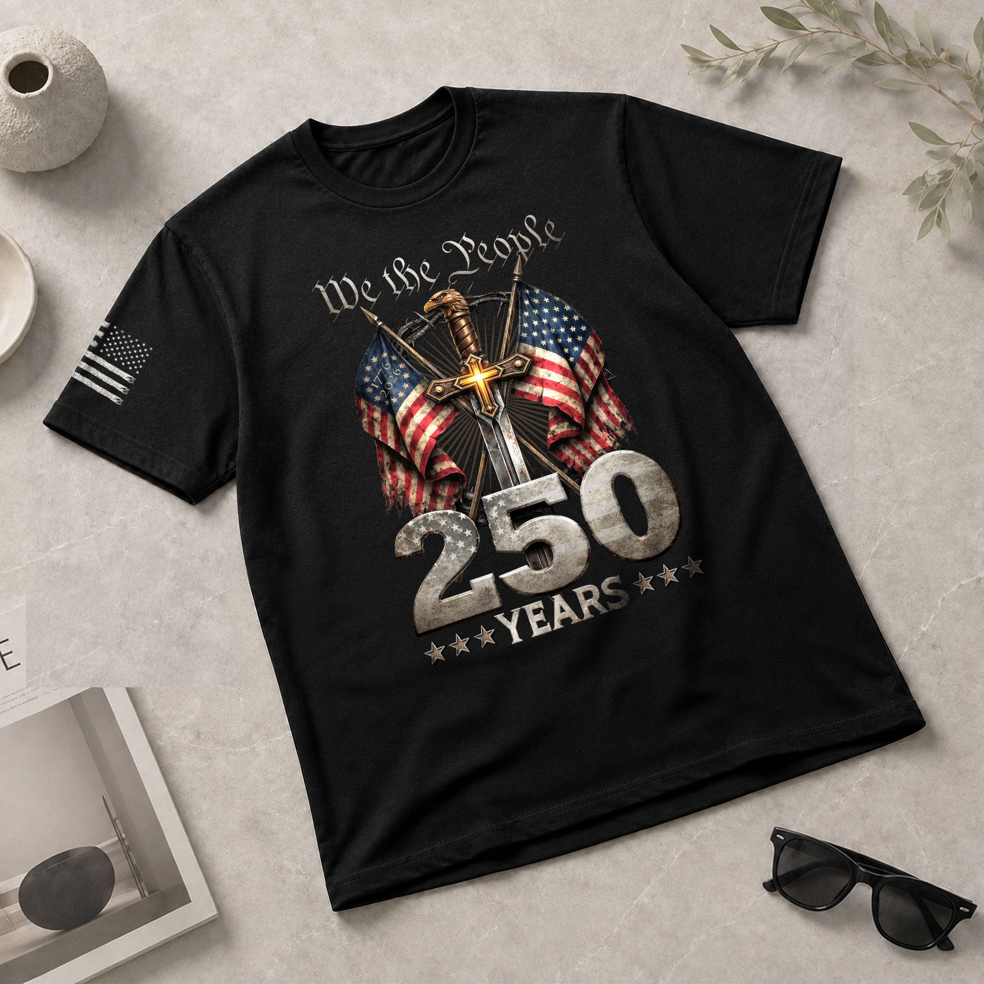 Christian USA 250th Anniversary Shirt 1776–2026 Faith Freedom Heritage Shirt - Rust Field Wear