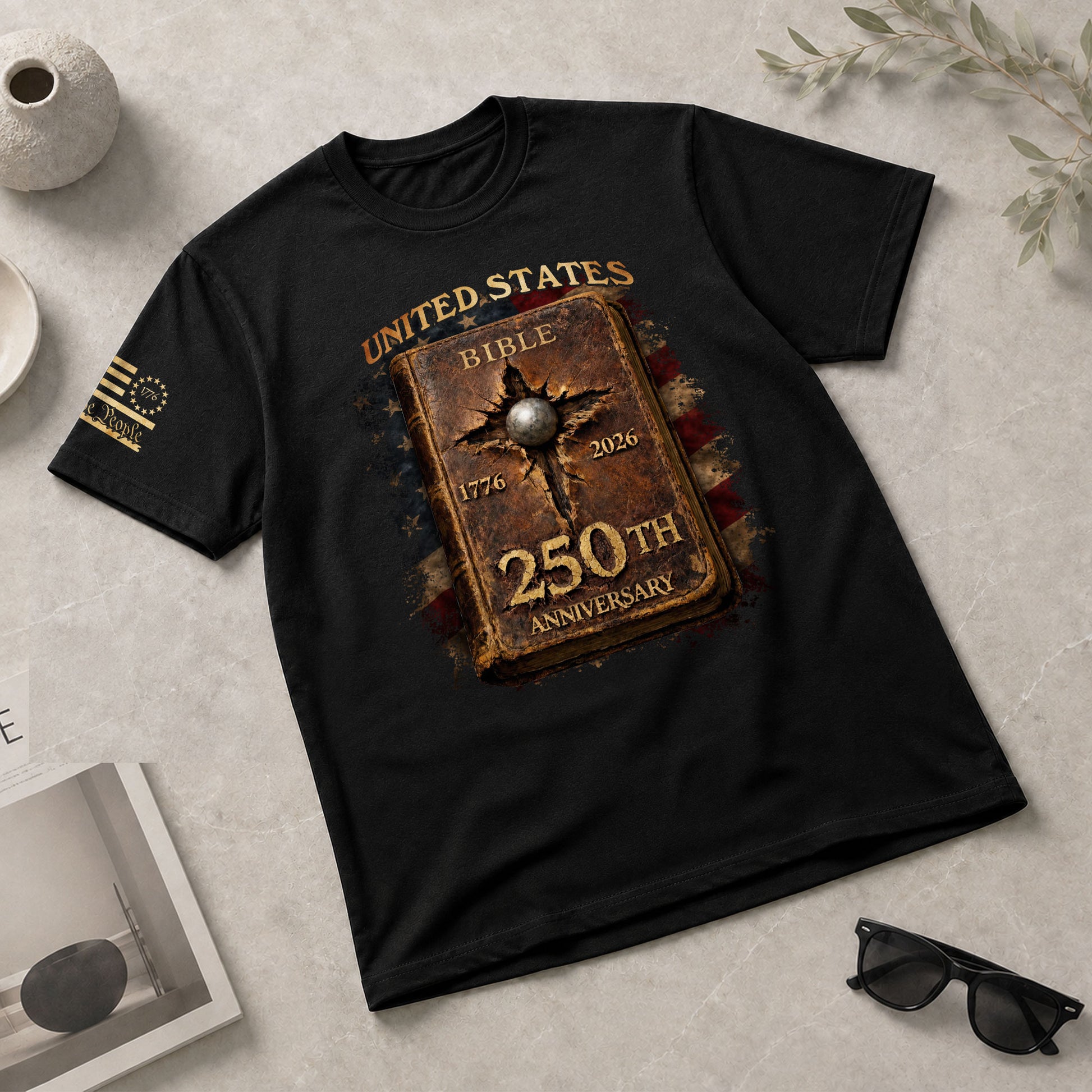 Christian Independence Shirt USA 1776–2026 Patriotic Faith Celebration - Rust Field Wear