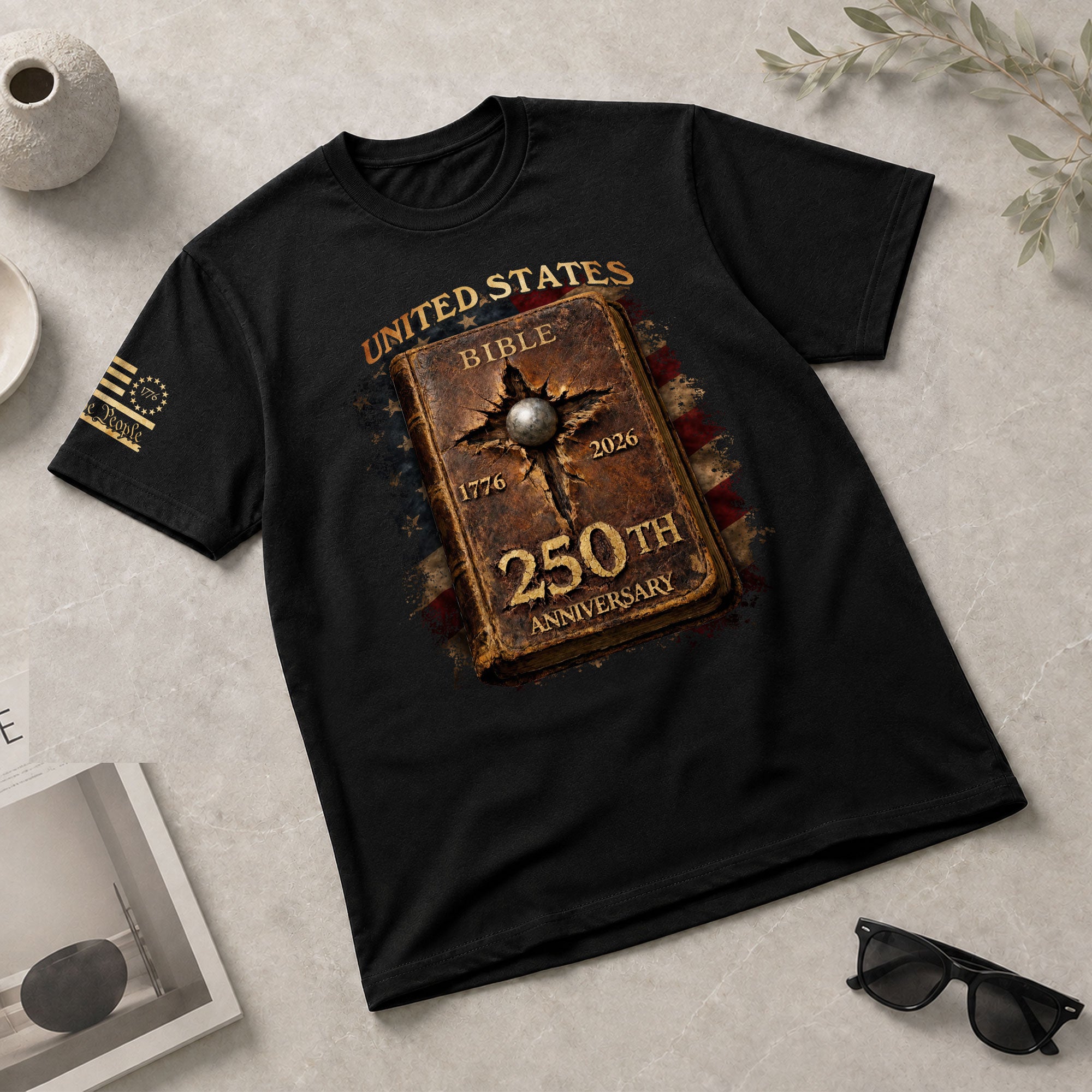 Christian Independence Shirt USA 1776–2026 Patriotic Faith Celebration - Rust Field Wear