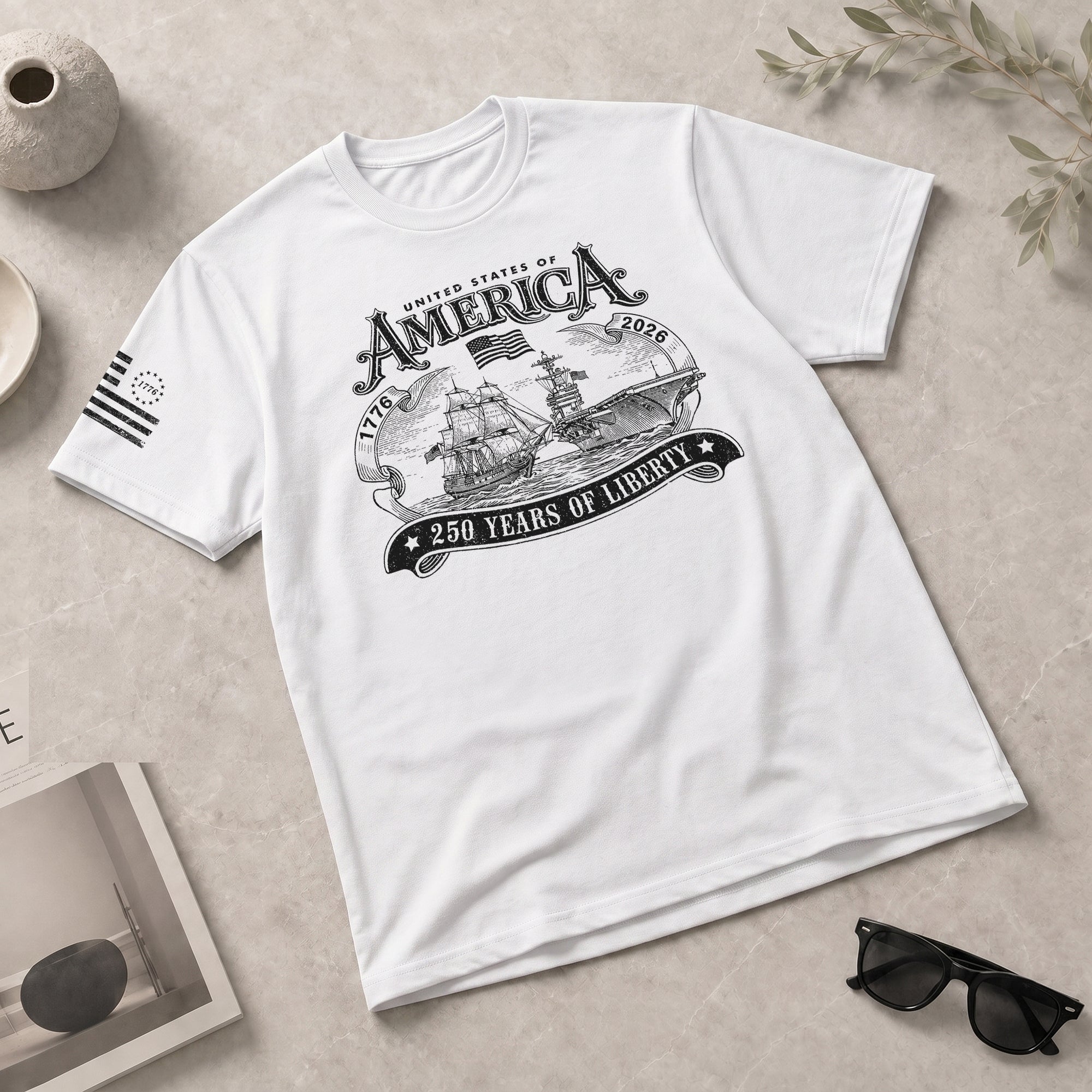 1776–2026 USA Freedom Heritage Patriotic Shirt - Rust Field Wear