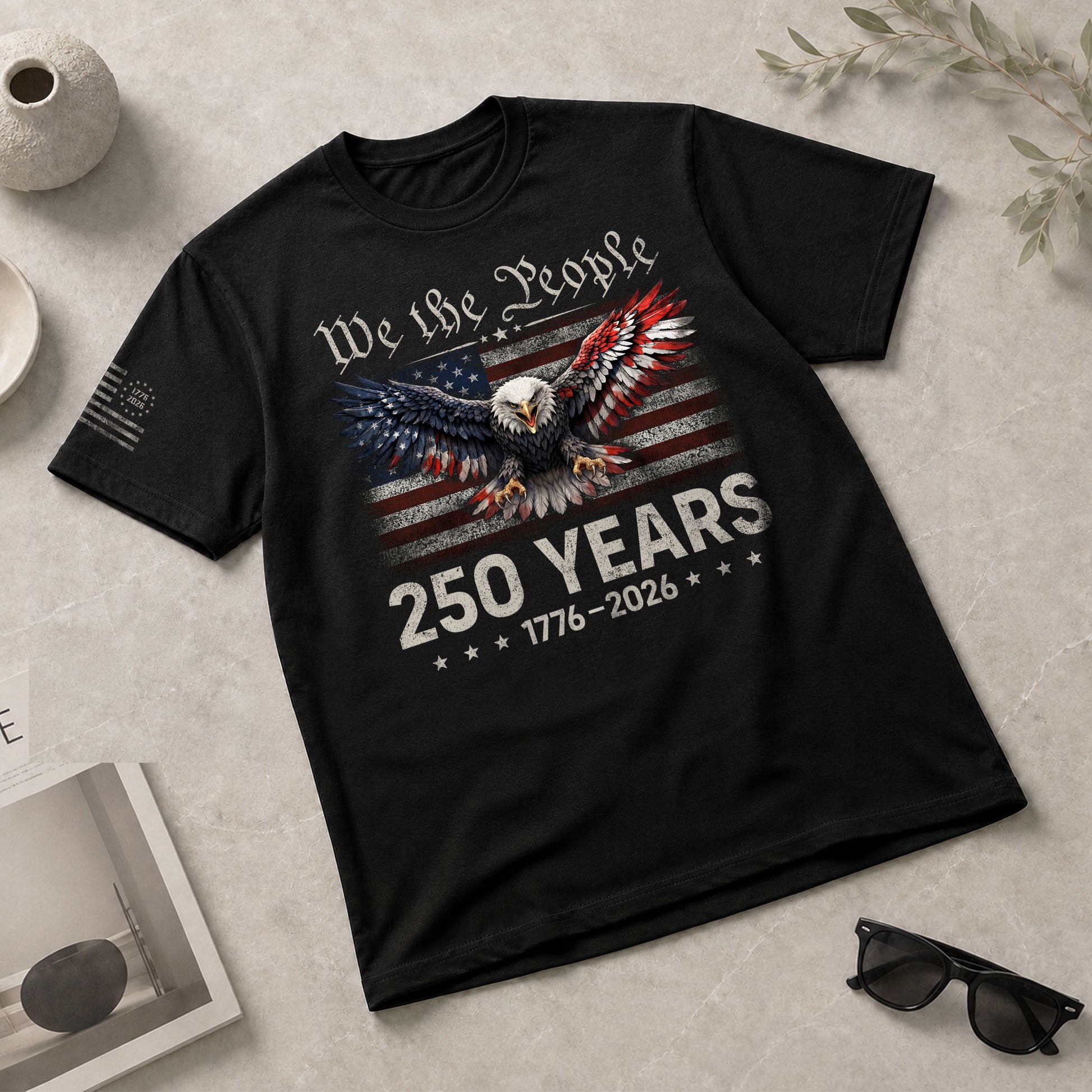 USA 250 Years Anniversary Shirt 1776–2026, Eagle Heritage Tribute - Rust Field Wear