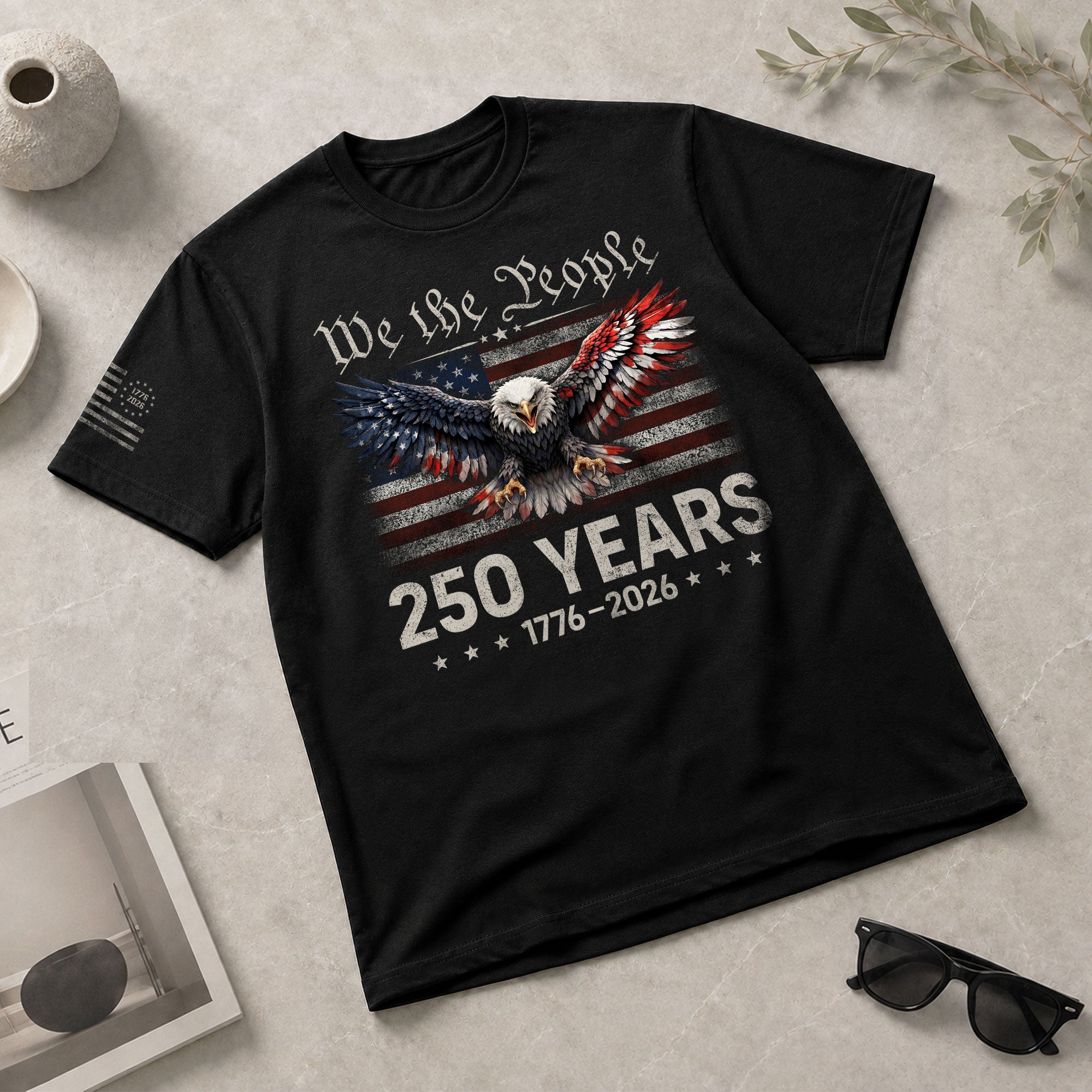 USA 250 Years Anniversary Shirt 1776–2026, Eagle Heritage Tribute - Rust Field Wear