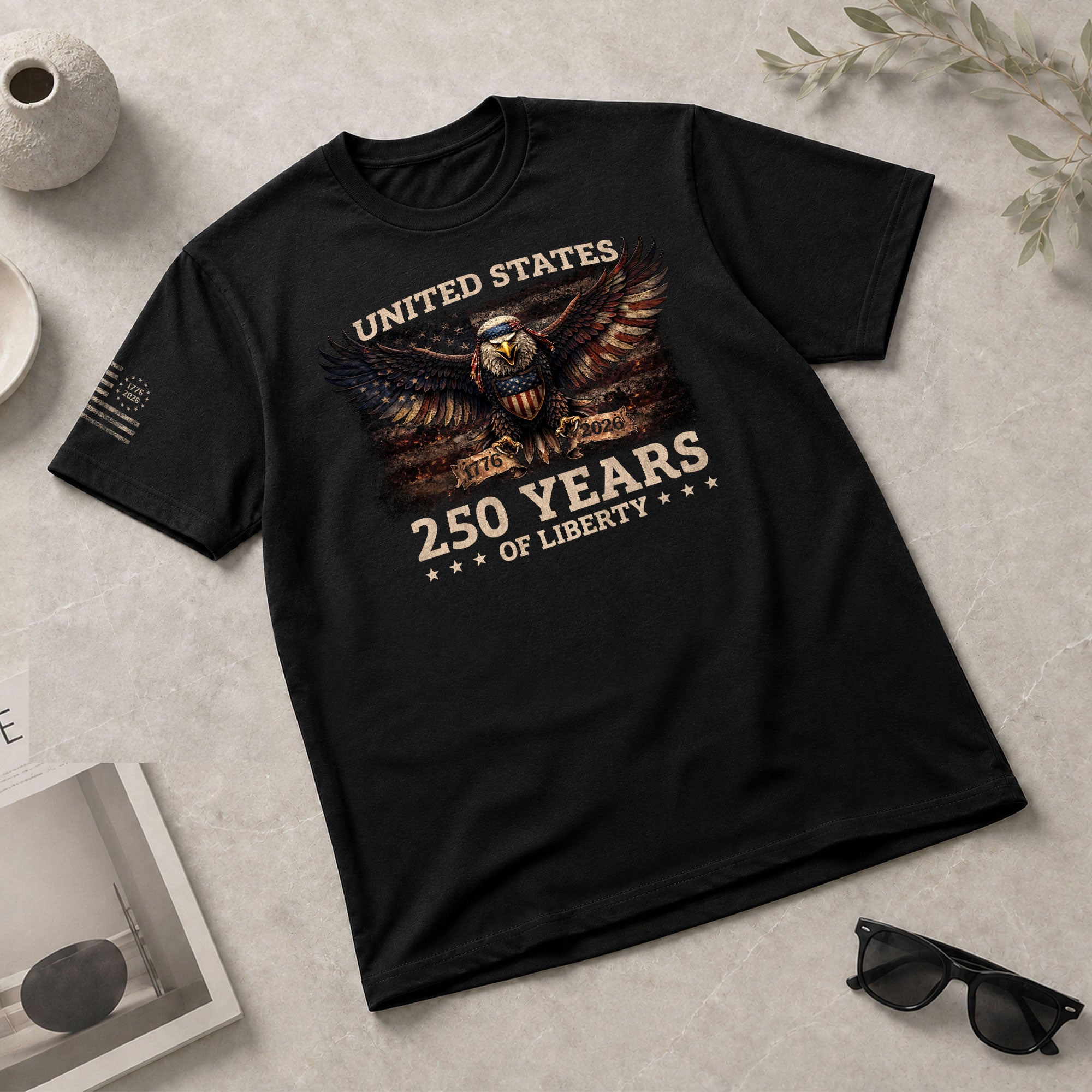 USA 250th Anniversary Shirt 1776–2026, Eagle Symbol of Freedom - Rust Field Wear