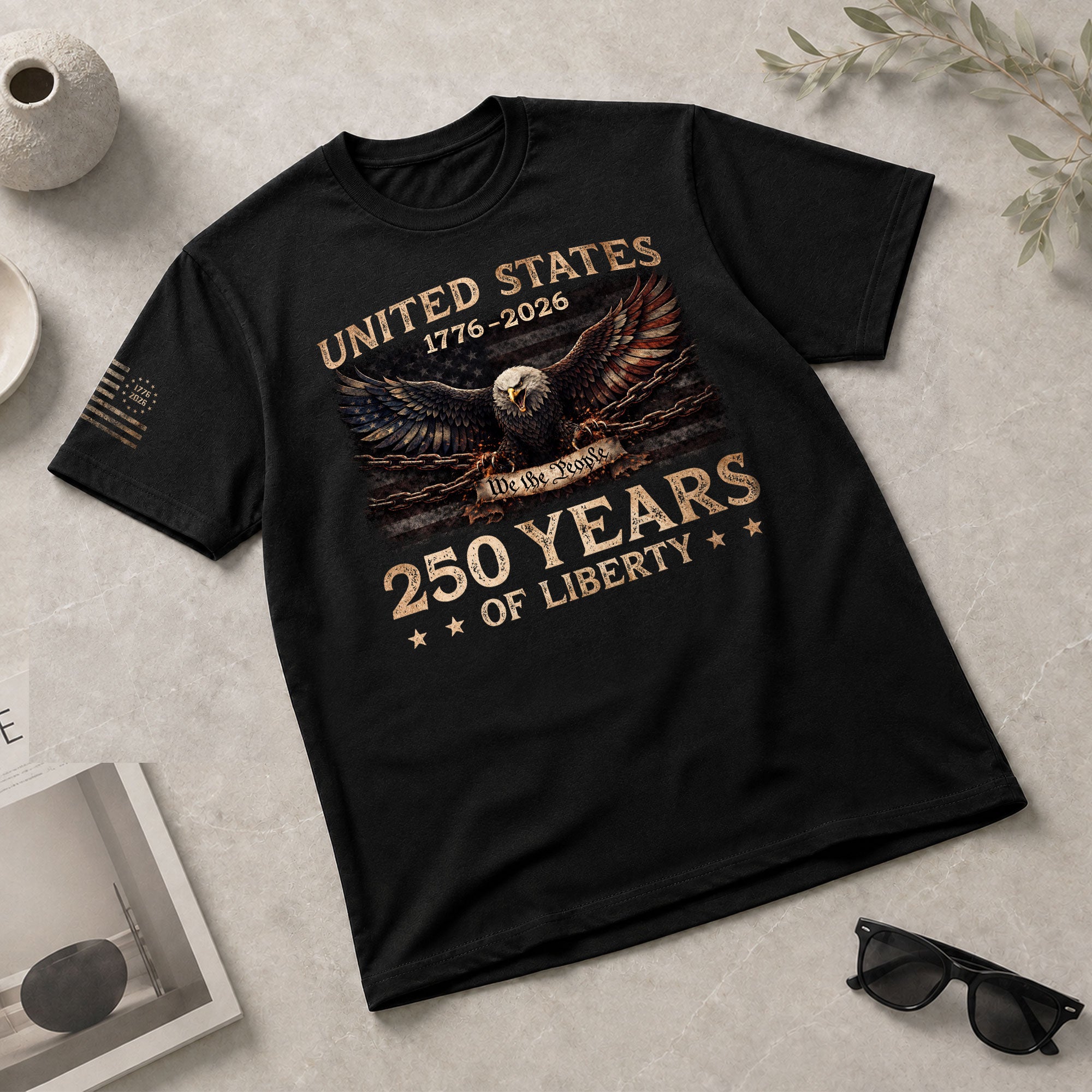 USA 250th Anniversary Shirt 1776–2026, Eagle of Independence Design - Rust Field Wear