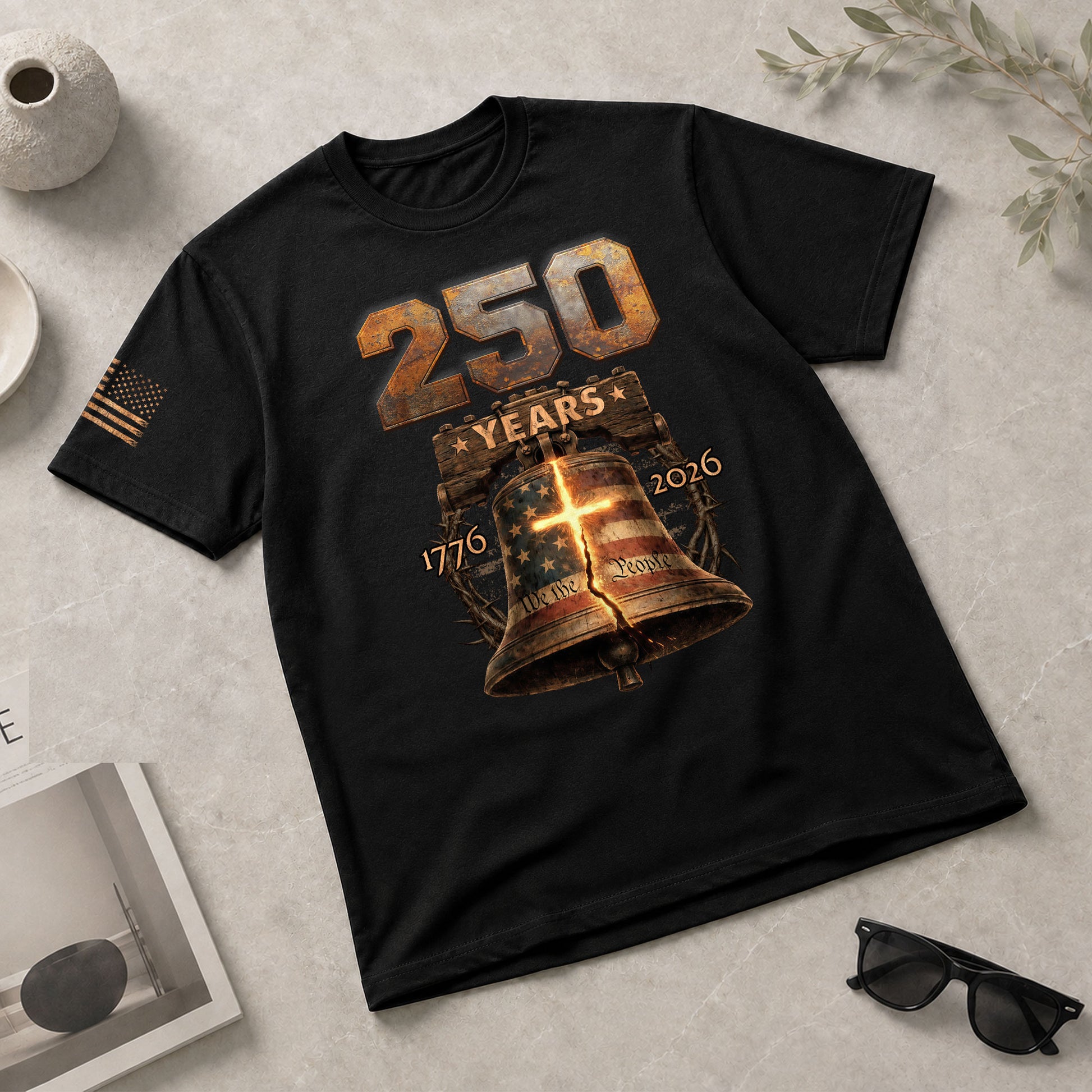 Christian Faith USA 250th Anniversary Independence Shirt 1776–2026 Patriotic Heritage - Rust Field Wear