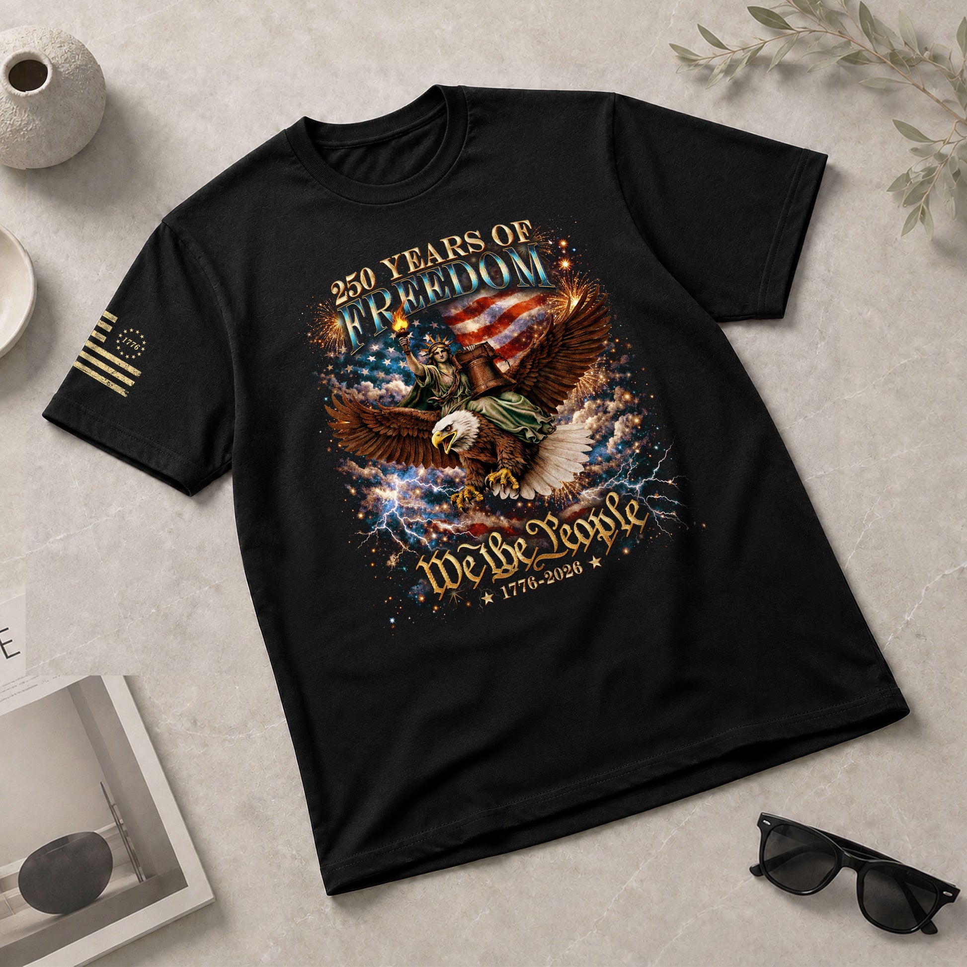 250 Years Of Freedom Shirt - 1776-2026 We The People 250th Anniversary USA Shirt & Merchandise Bootleg Tee - Rust Field Wear