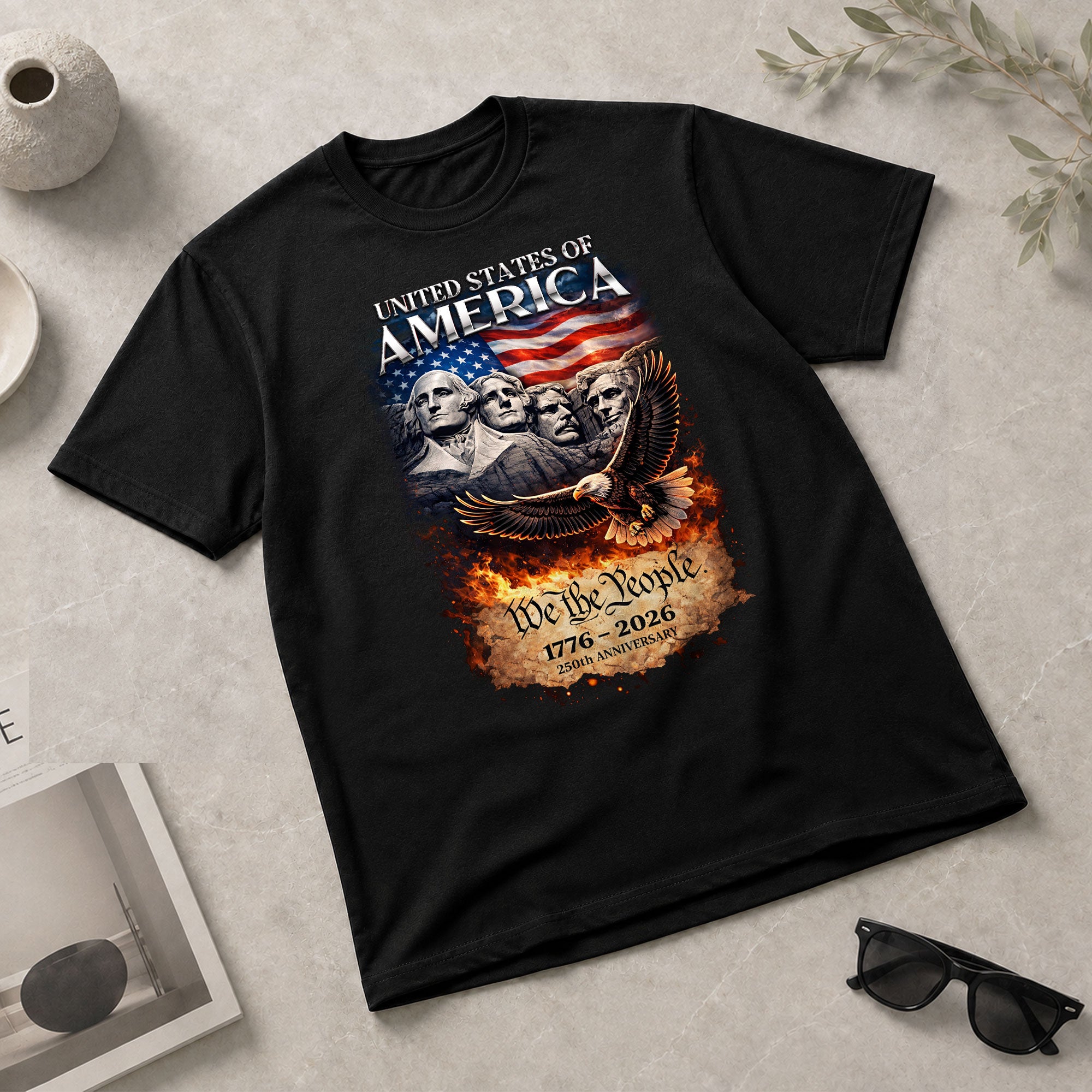 United States of America 1776–2026 – 250 Years of Freedom Commemorative T-Shirt - Rust Field Wear