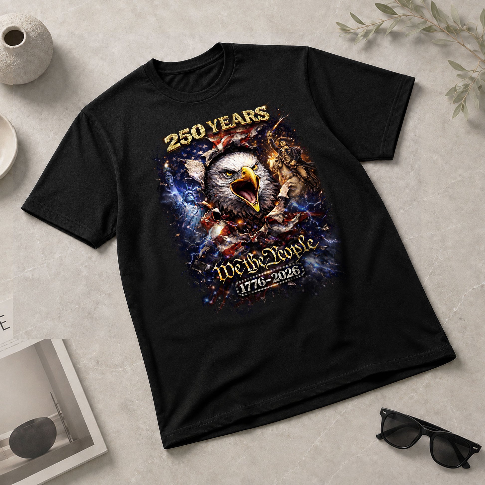 250 Years We The People 1776–2026 – American Heritage Graphic T-Shirt - Rust Field Wear
