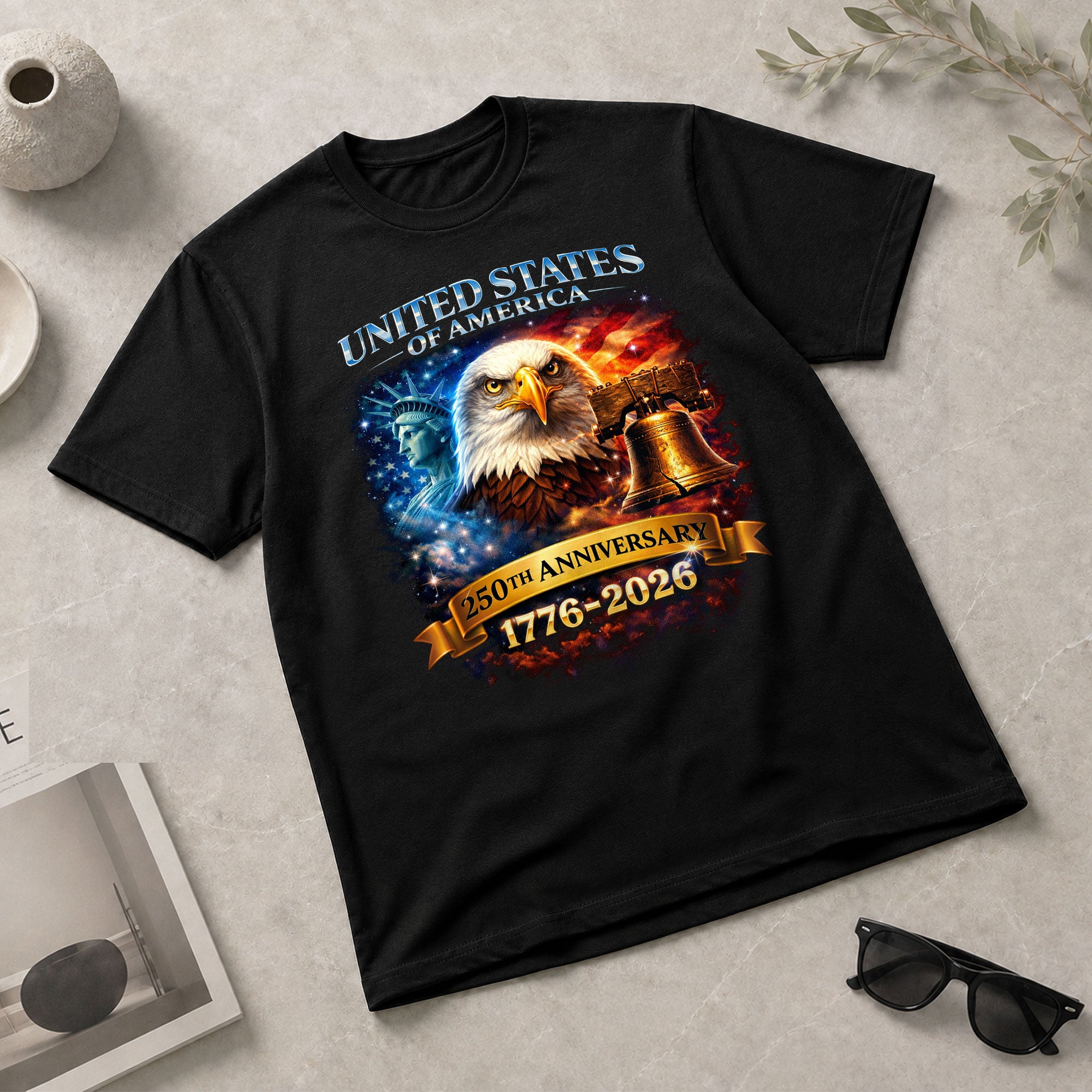 United States of America 1776–2026 – 250th Anniversary Liberty Eagle T-Shirt - Rust Field Wear