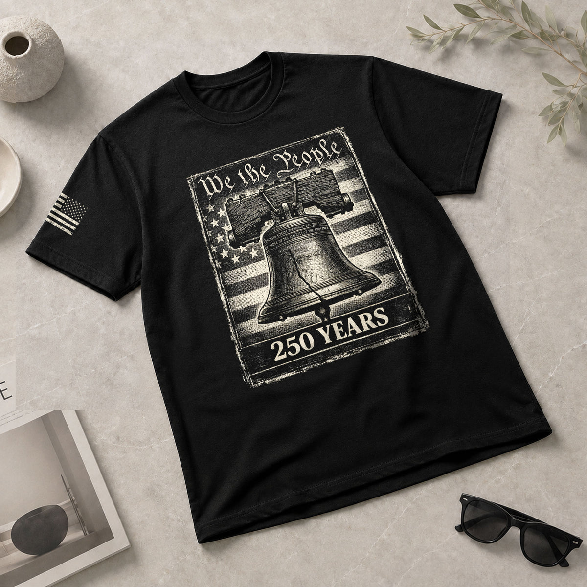 America 250th Anniversary T-Shirt - 250 Years 1776-2026 Liberty Bell "We The People" Patriotic Tee - Rust Field Wear